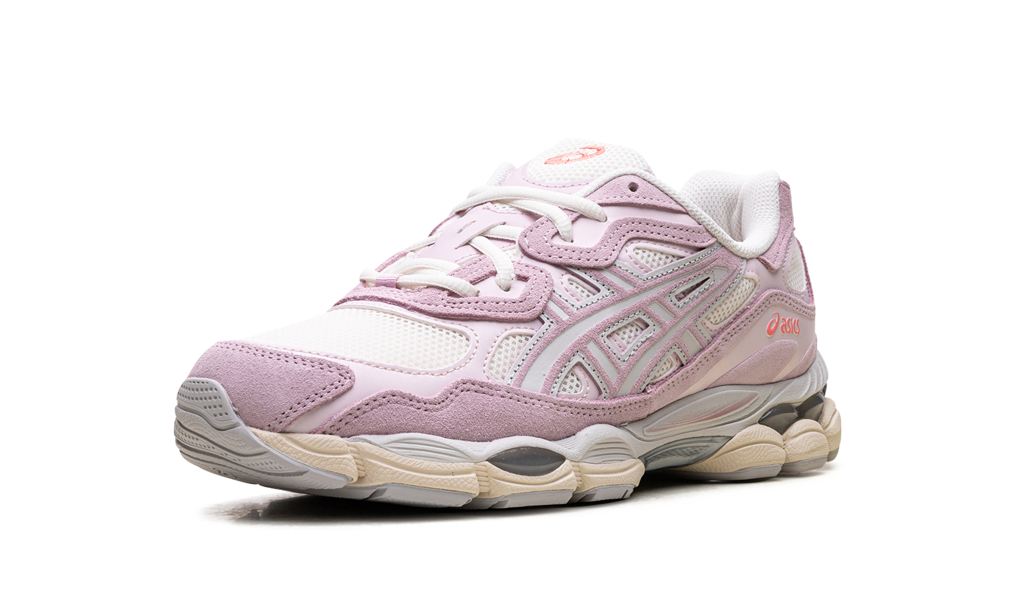asics gel nyc cream rose water+1203A383-106+left diagnol single view