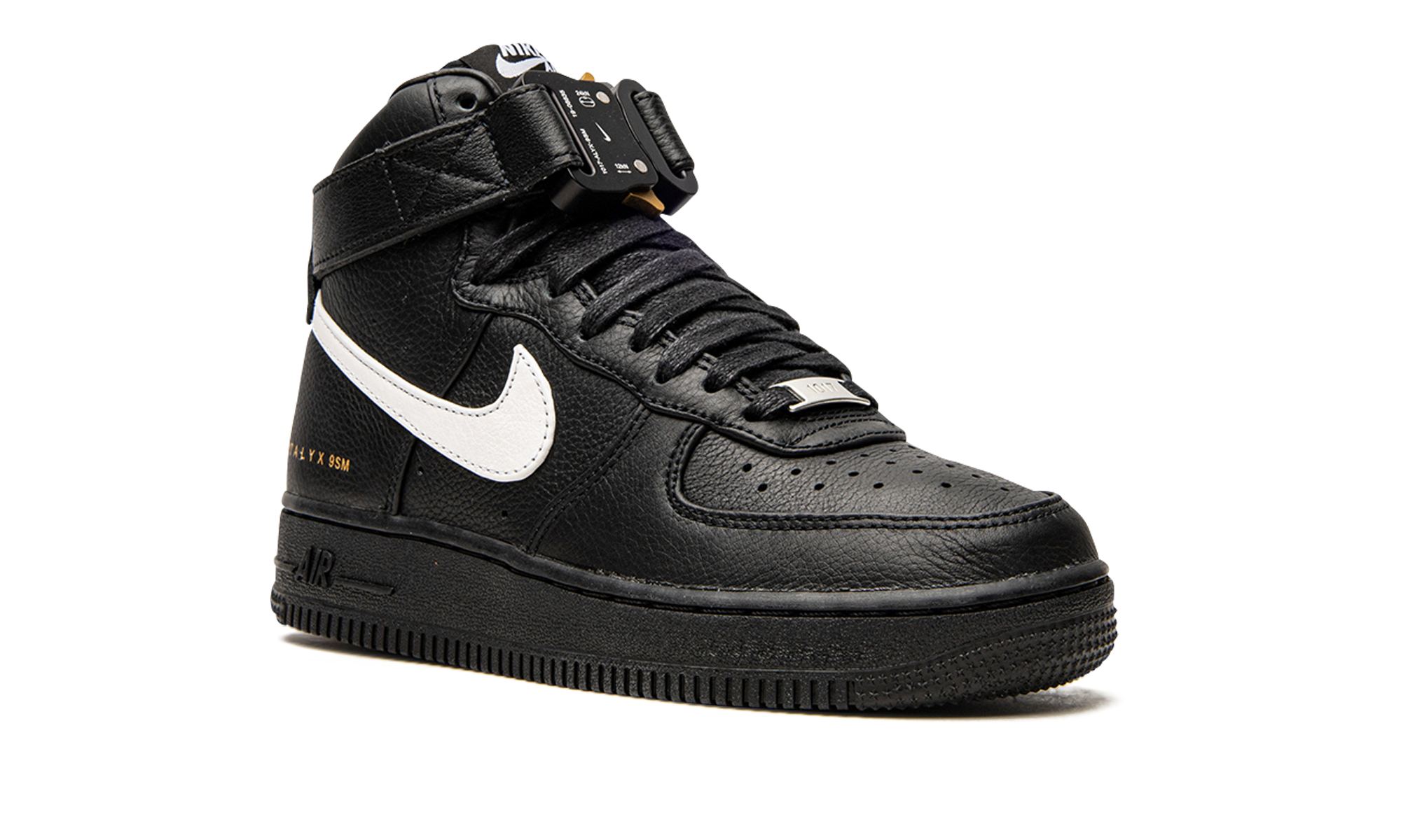 nike air force 1 high 1017 alyx 9sm black white+CQ4018-002+diagnol right view