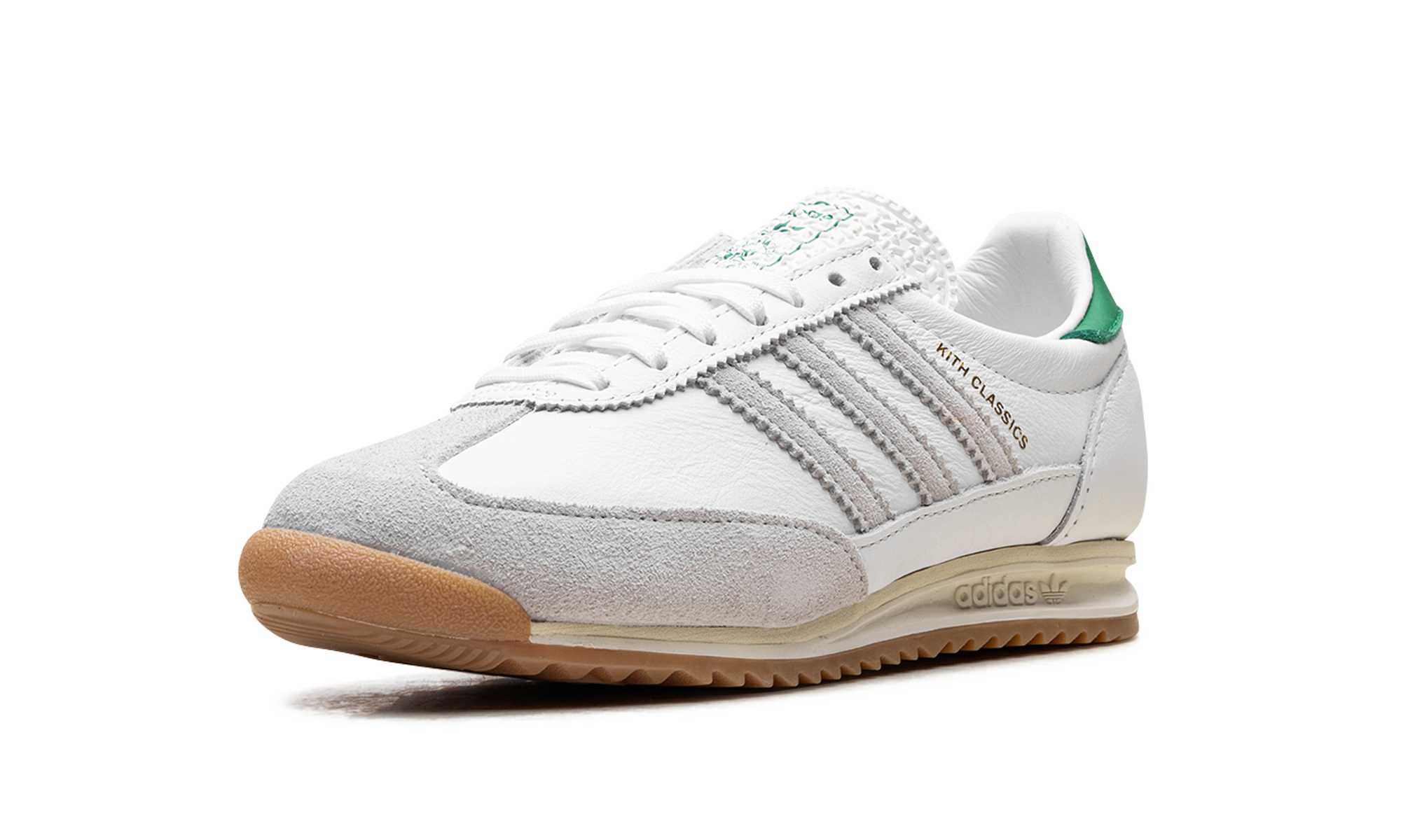 adidas sl 72 kith classics white green+JP8435+left diagnol single view