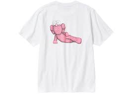 KAWS x Uniqlo UT Graphic T-shirt White Pink