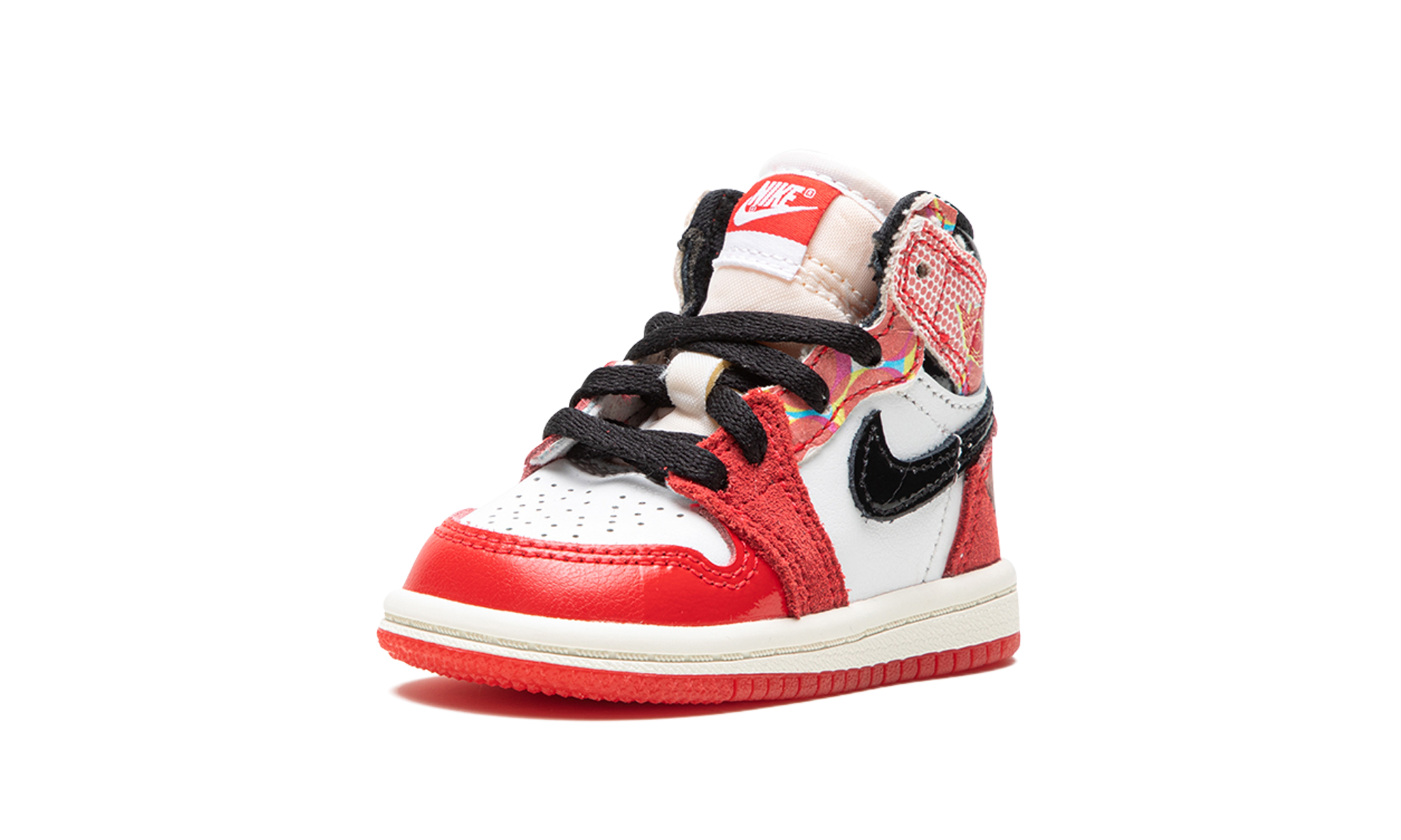 jordan 1 retro high og spider man across the spider verse td+DV1750-601+left diagnol single view