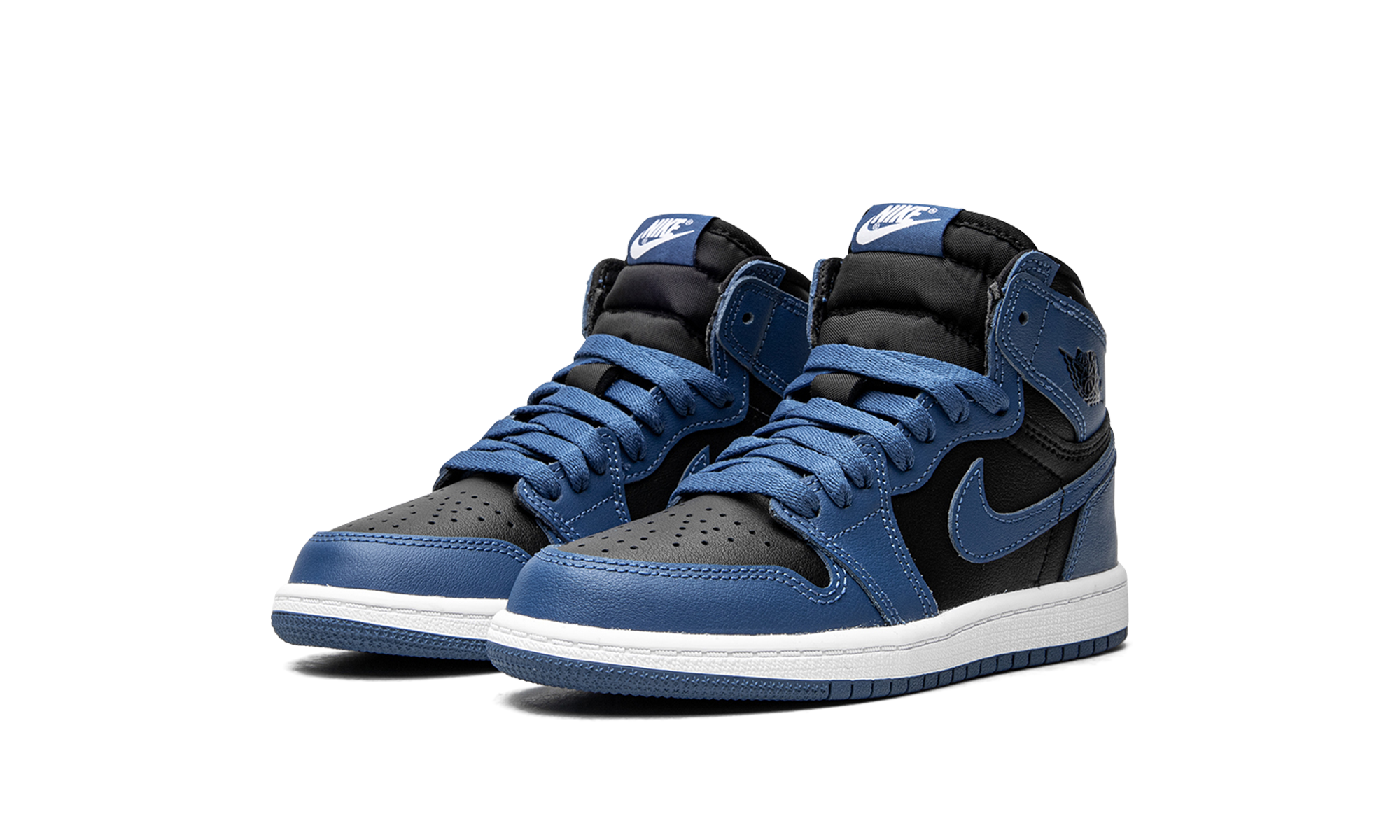 jordan 1 retro high og dark marina blue ps+AQ2664-404+diagnol left view