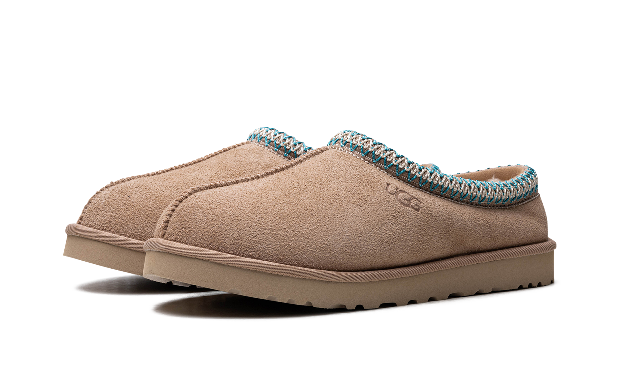 ugg tasman slipper driftwood white pepper+5950-DRF+diagnol left view