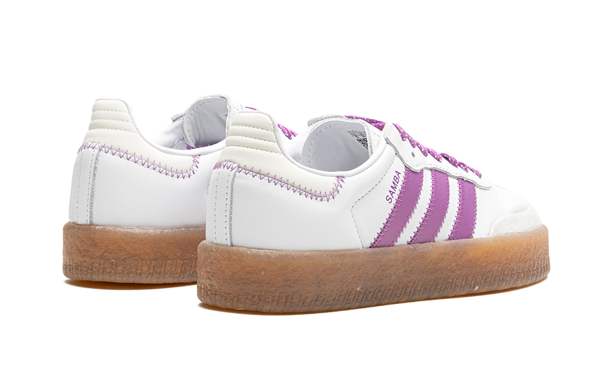 adidas sambae preloved purple women s+IE9106+diagnol right behind view