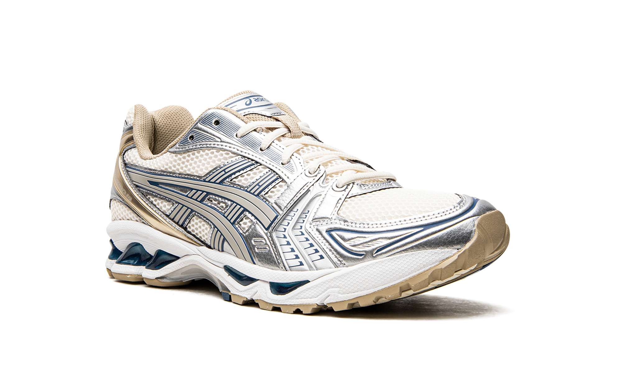 asics gel kayano 14 cream pure silver champagne+1201A019-105+diagnol right view