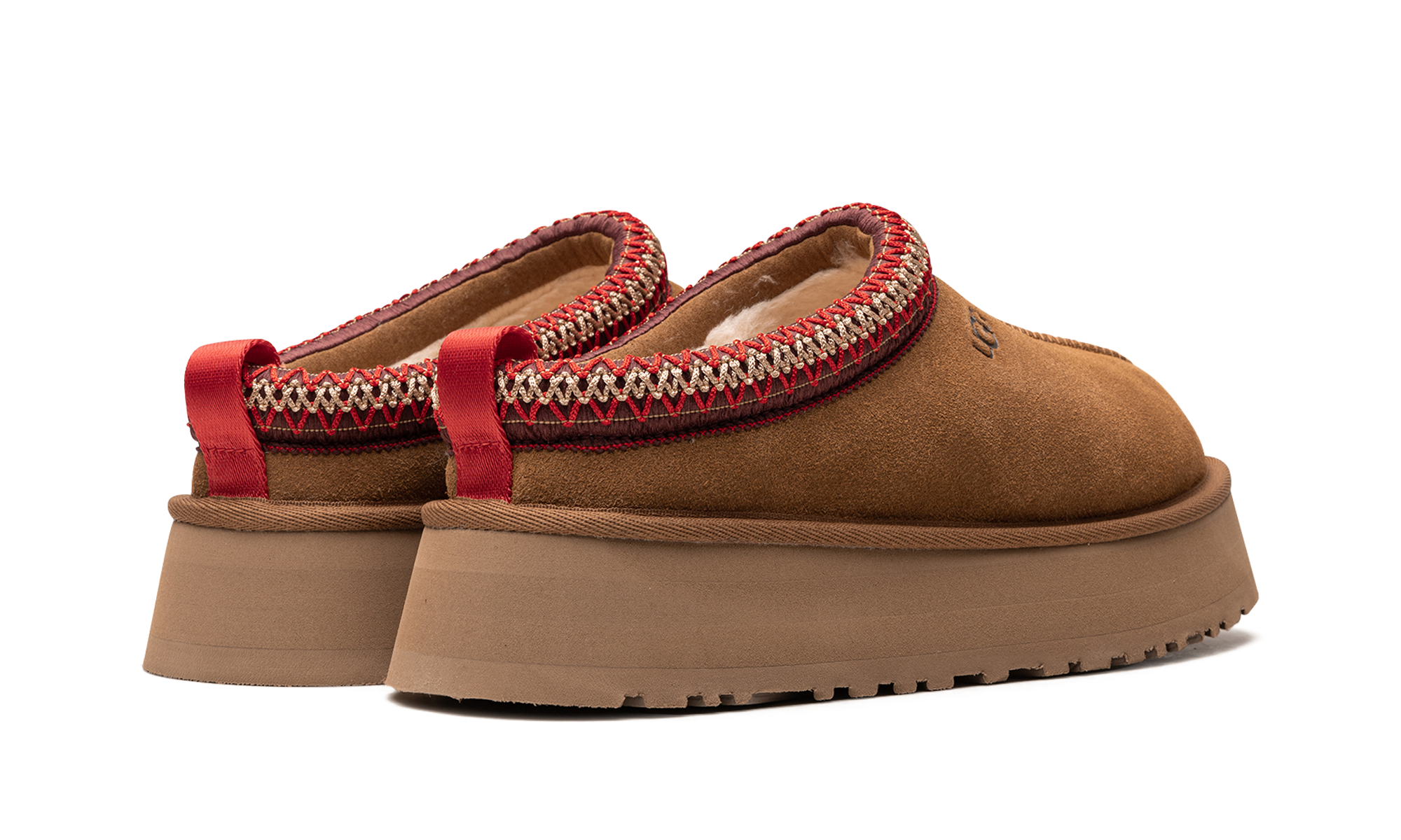 ugg tazz slipper chestnut women s+1122553-CHE+diagnol right behind view