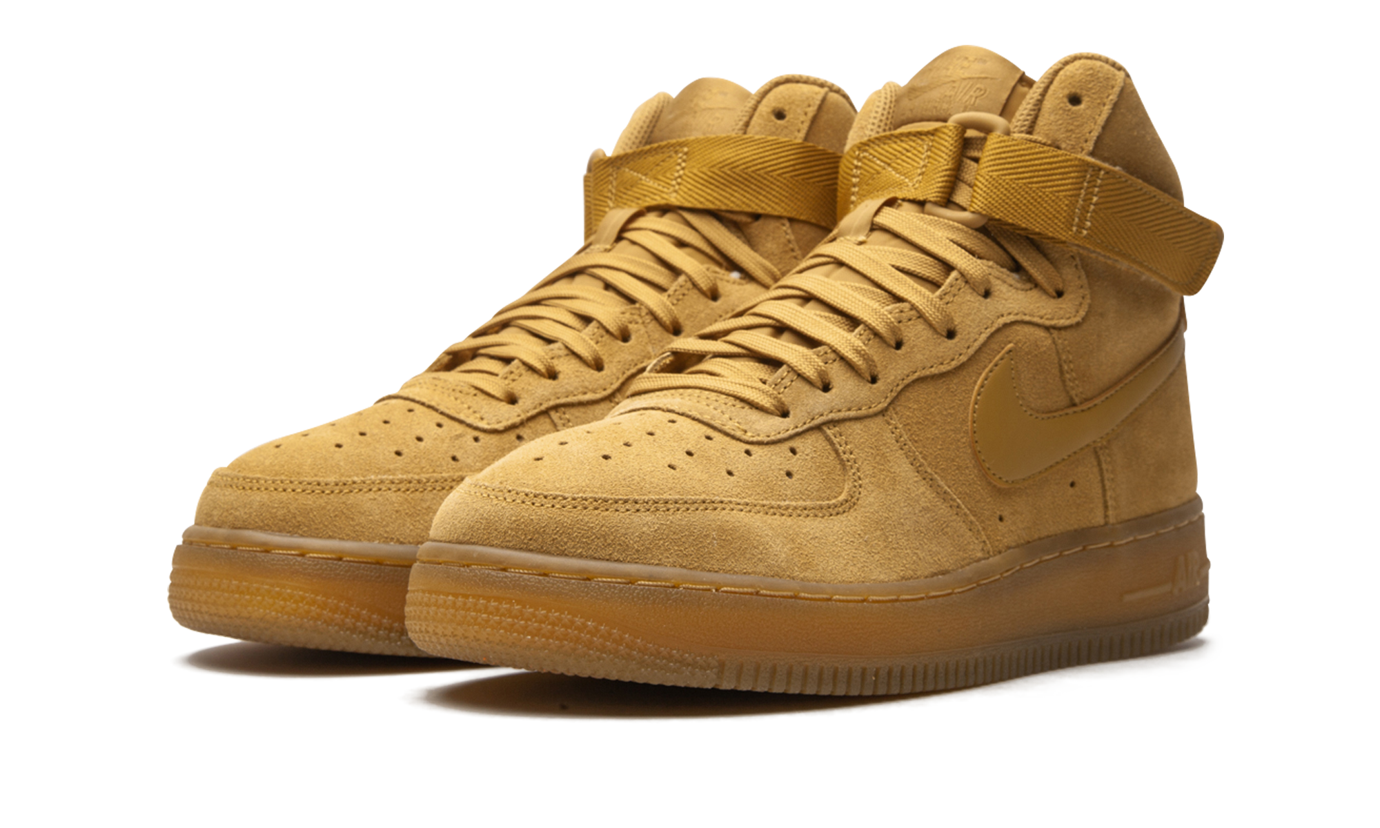 nike air force 1 high lv8 3 wheat gs+CK0262-700+diagnol left view