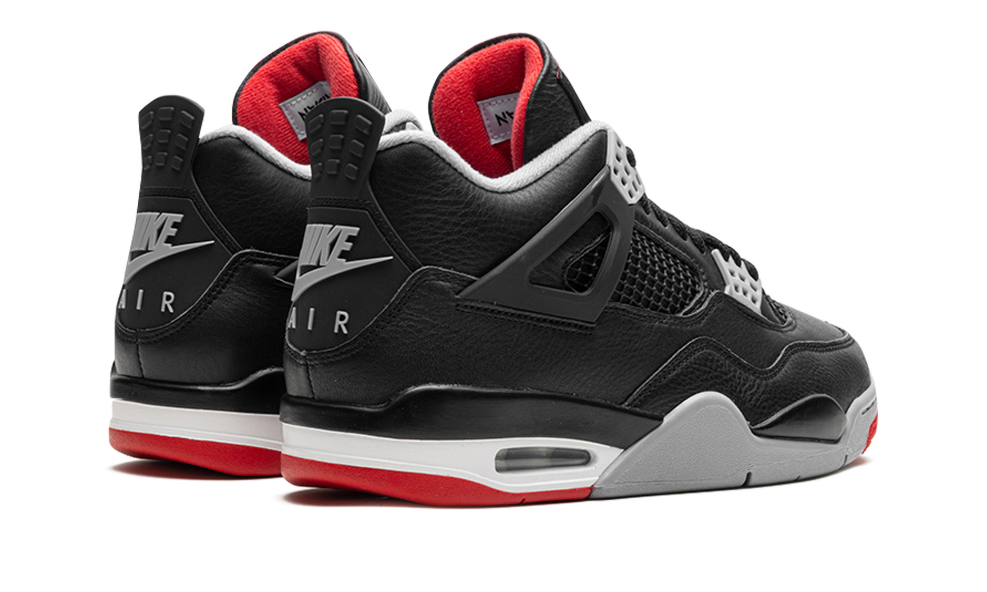 jordan 4 retro bred reimagined+FV5029-006+diagnol right behind view