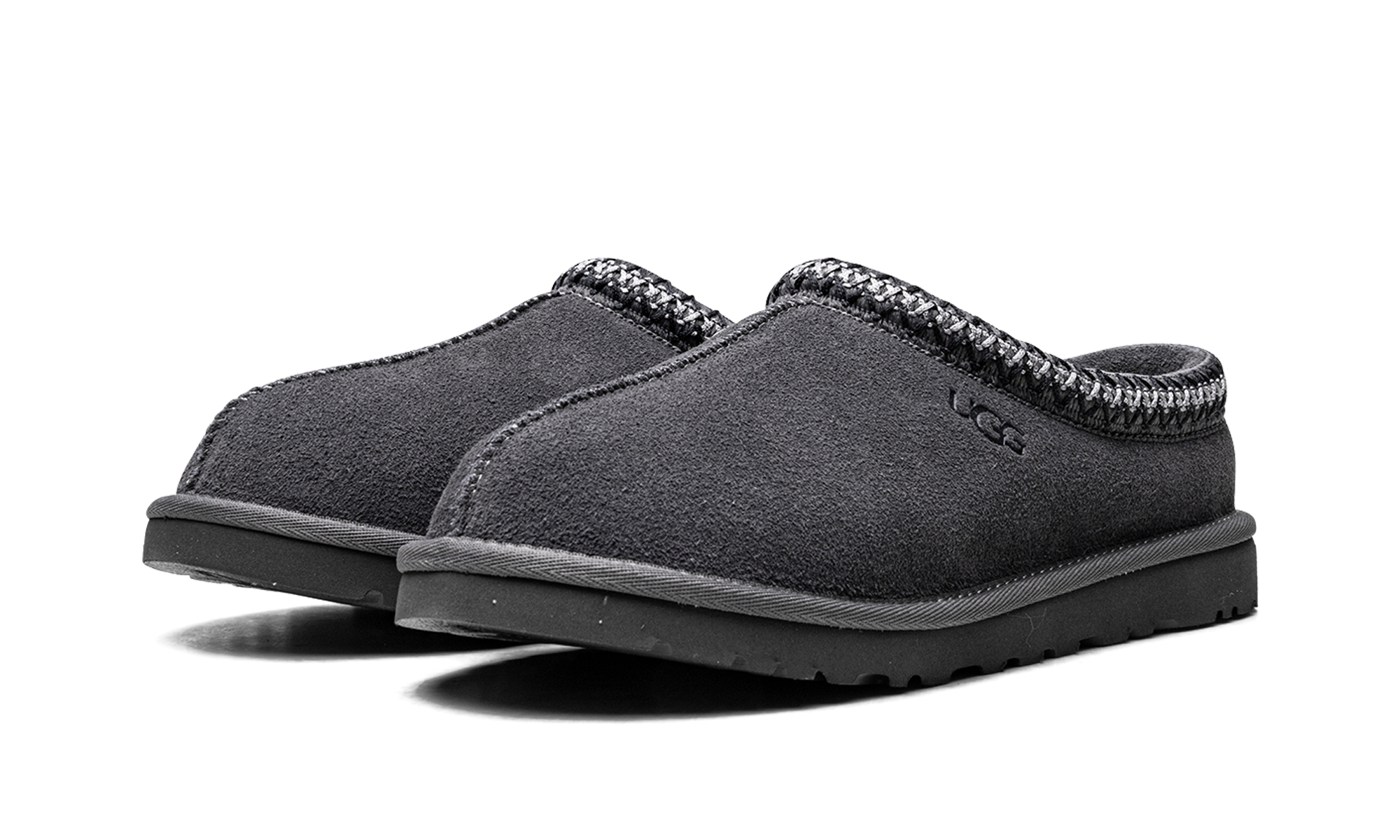 ugg tasman slipper dark grey+5950-DGRY+diagnol left view