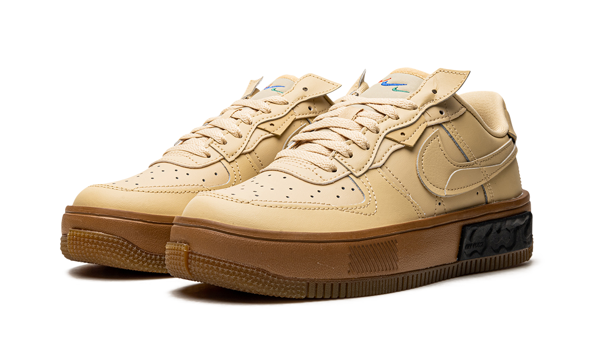 nike air force 1 fontanka sesame women s+DH1290-201+diagnol left view