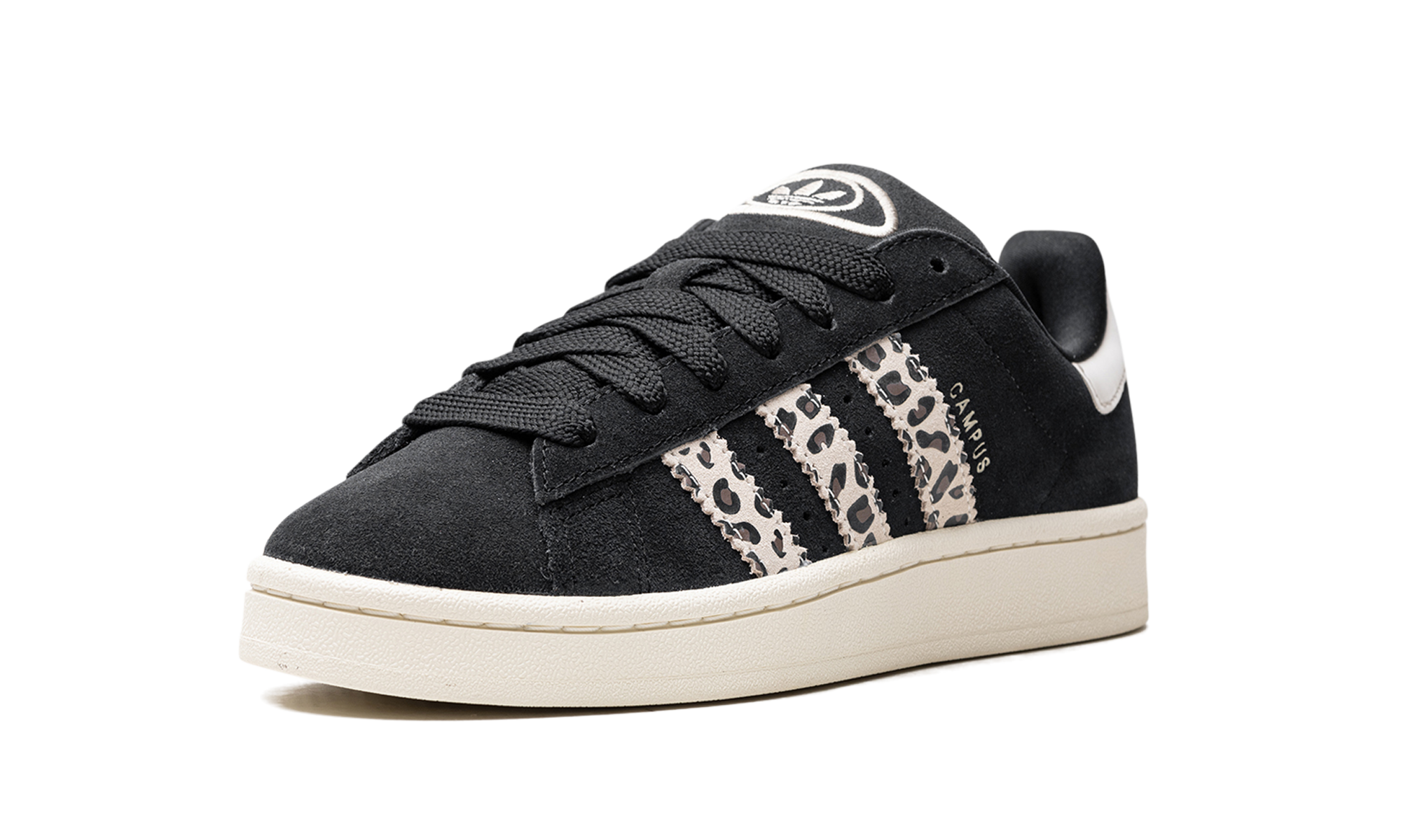 adidas campus 00s black leopard women s+ID7039+left diagnol single view