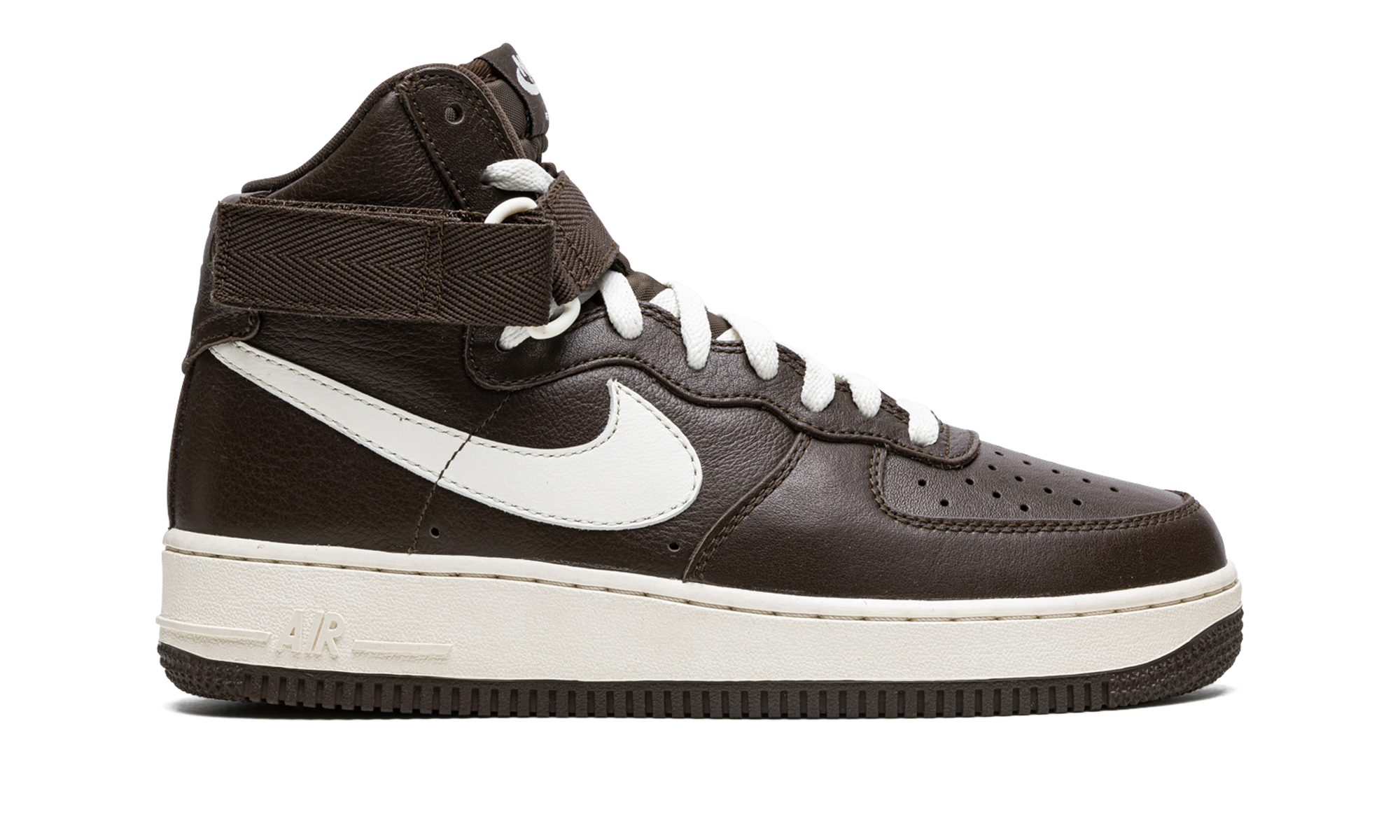 nike air force 1 high chocolate+743546-200+diagnol right view