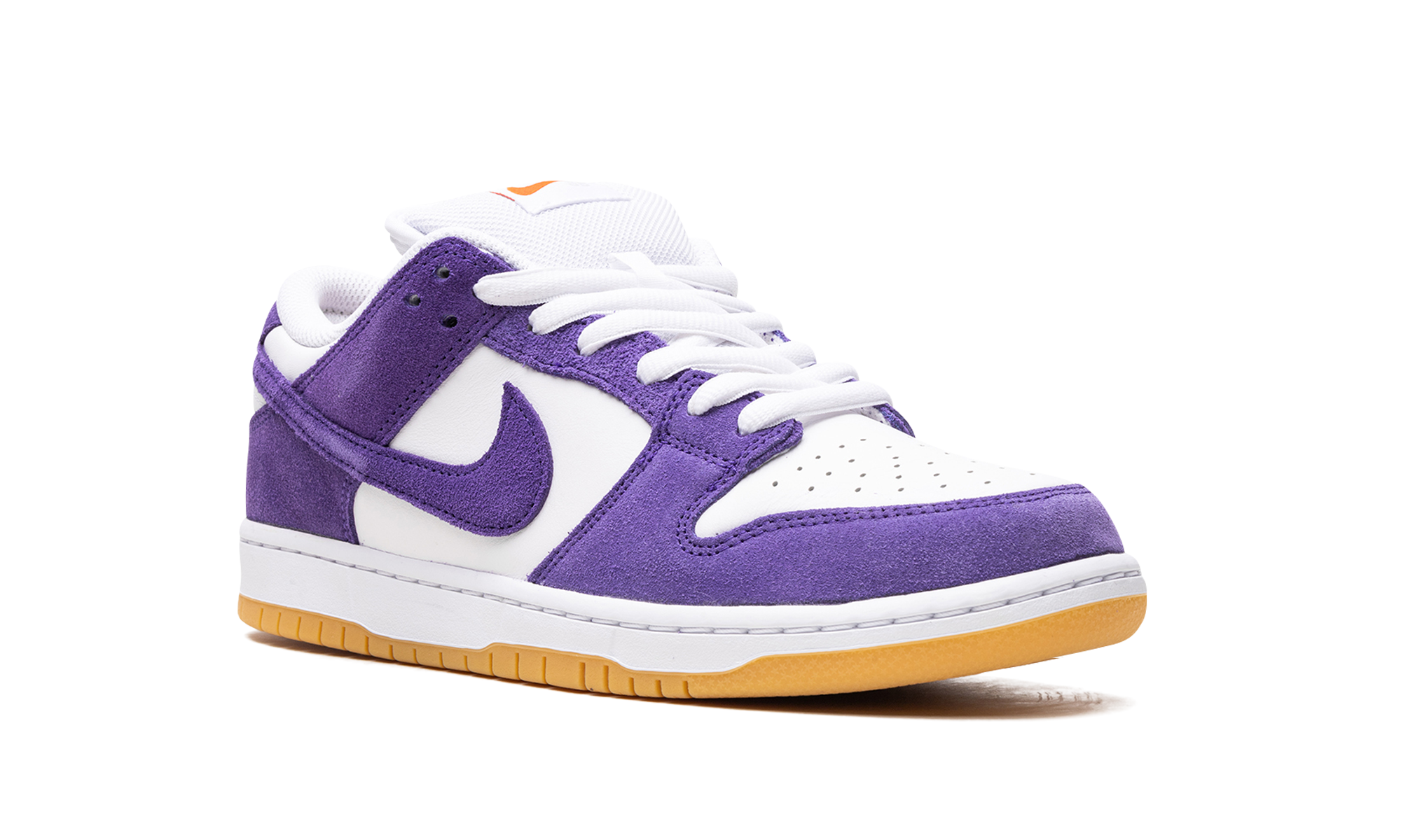 nike sb dunk low pro iso orange label court purple+DV5464-500+diagnol right view