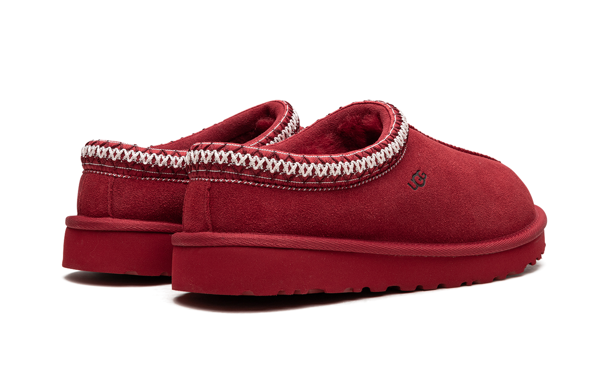 ugg tasman slipper samba red women s+5955-SRTL+diagnol right behind view