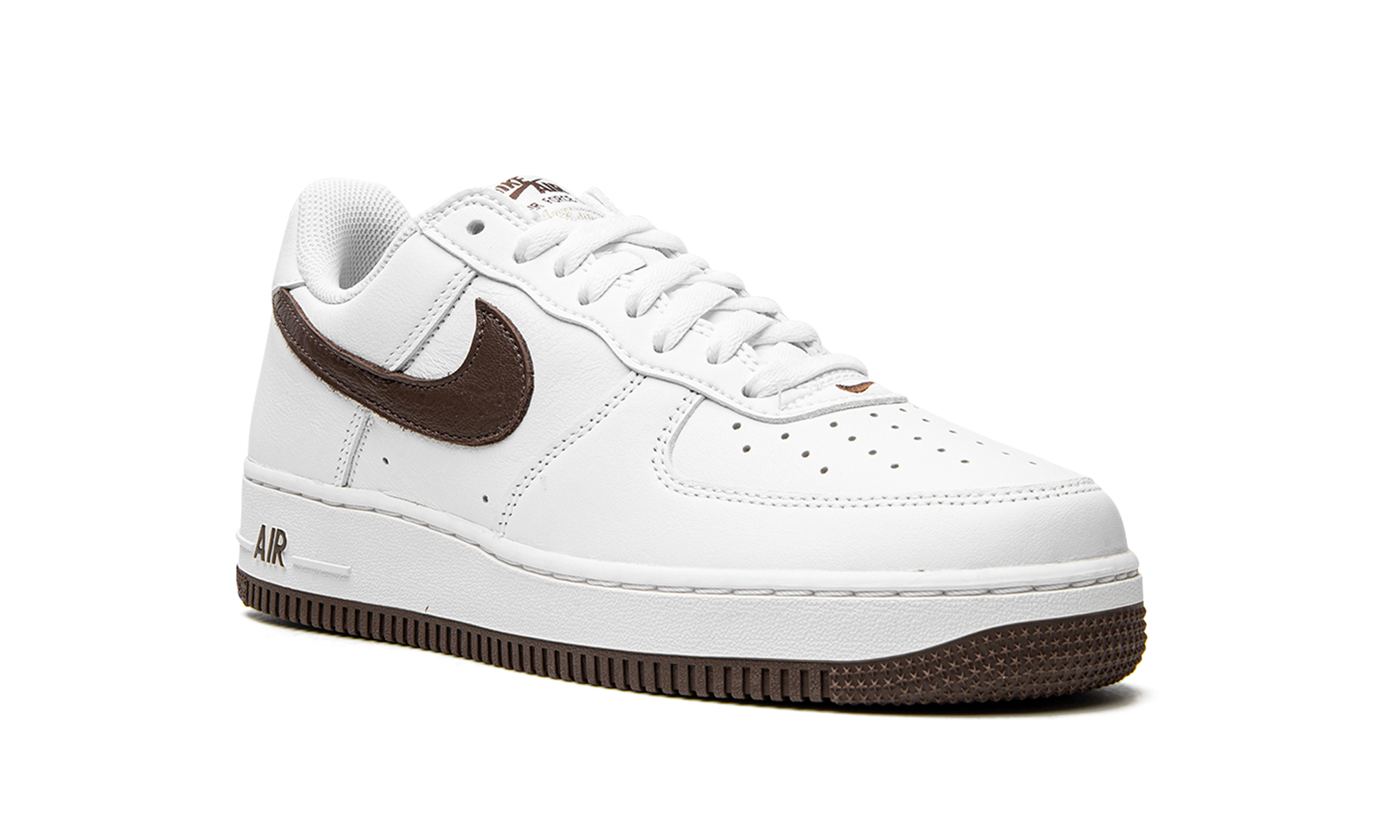 nike air force 1 07 low color of the month white chocolate 2022+DM0576-100+diagnol right view