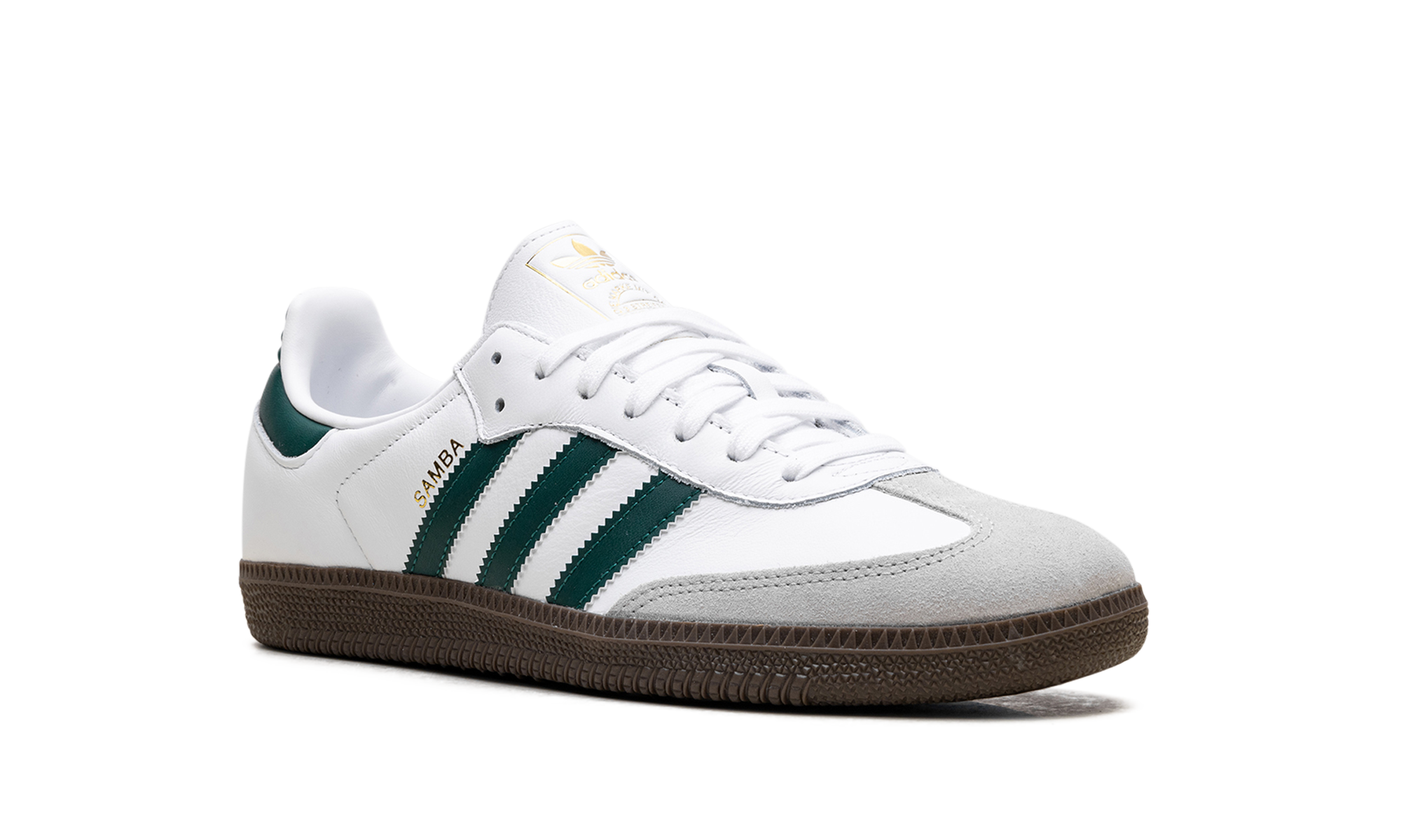 adidas samba og cloud white collegiate green+JH8797+diagnol right view