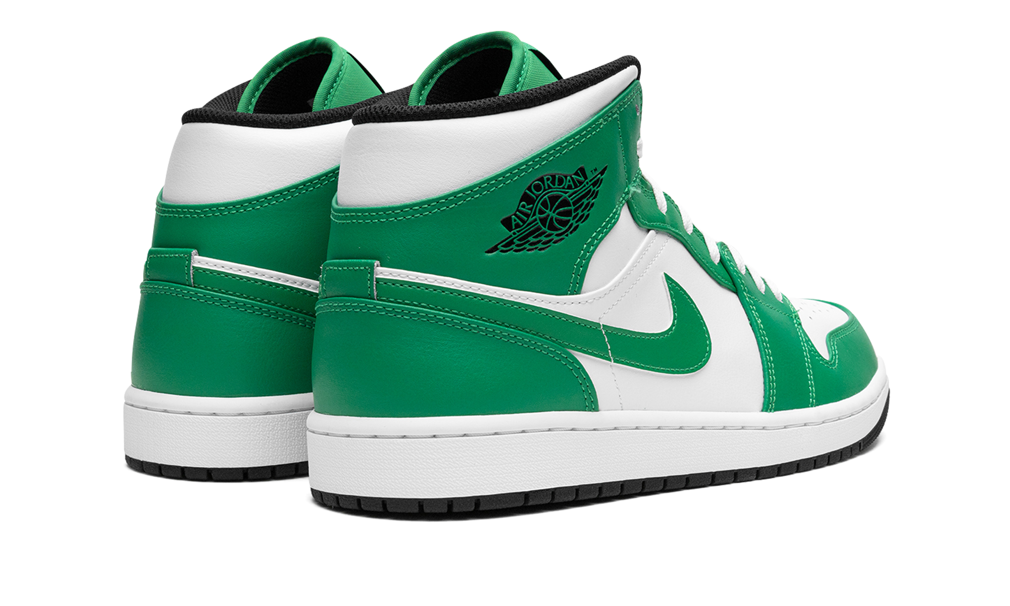 jordan 1 mid lucky green+DQ8426-301+diagnol right behind view