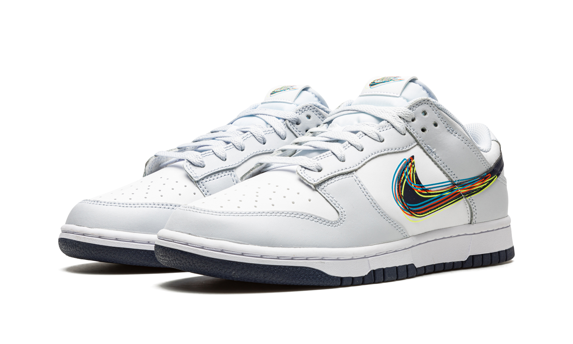 nike dunk low 3d swoosh+DV6482-100+diagnol left view