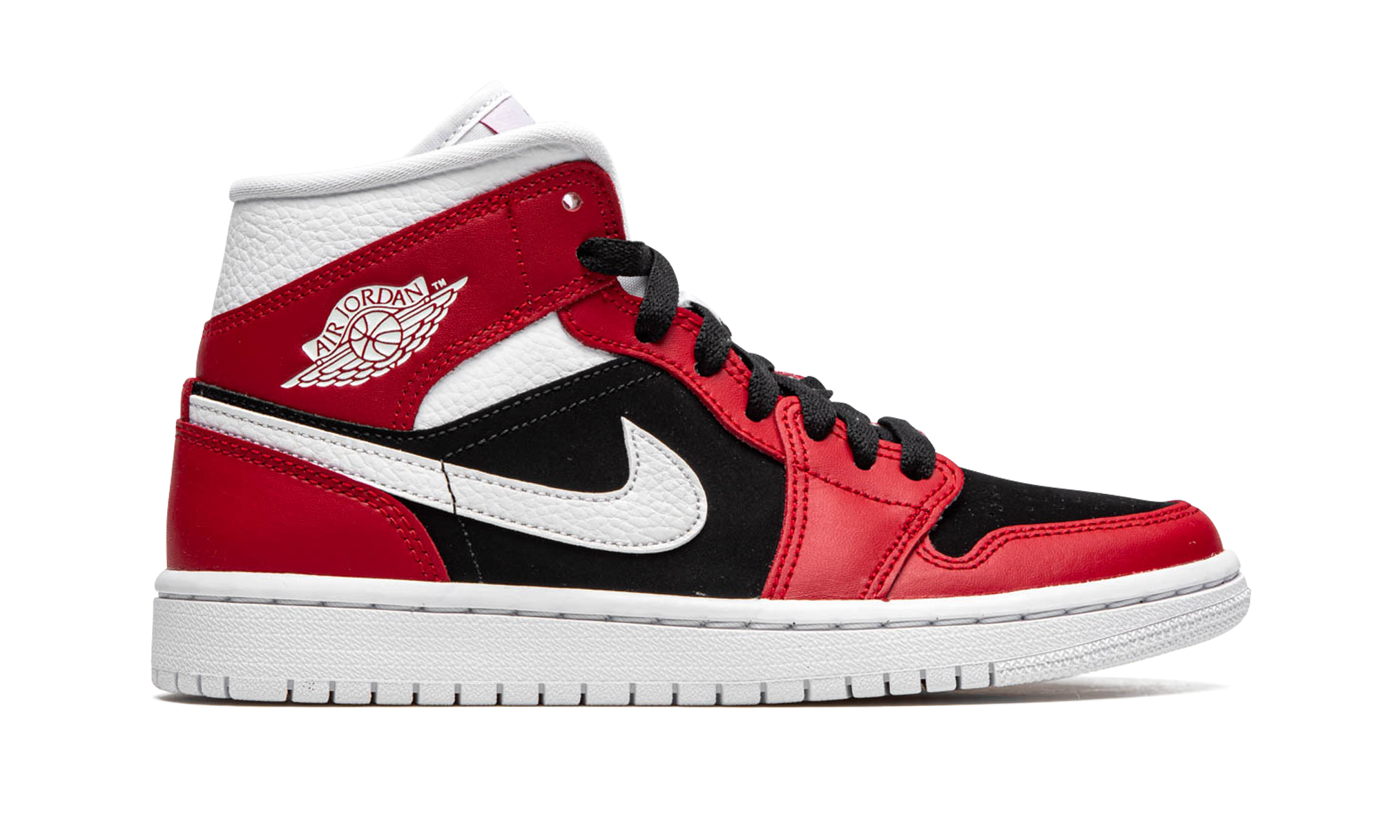 jordan 1 mid gym red black women s+BQ6472-601+right view