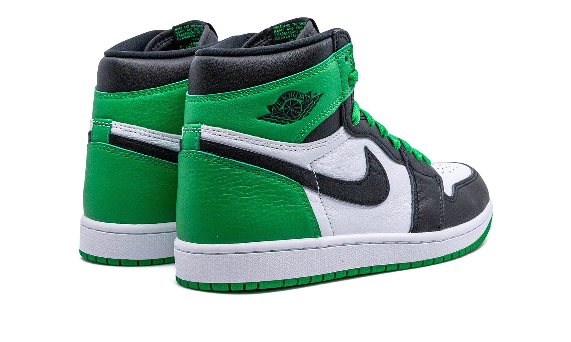 jordan 1 retro high og lucky green+DZ5485-031+diagnol right behind view