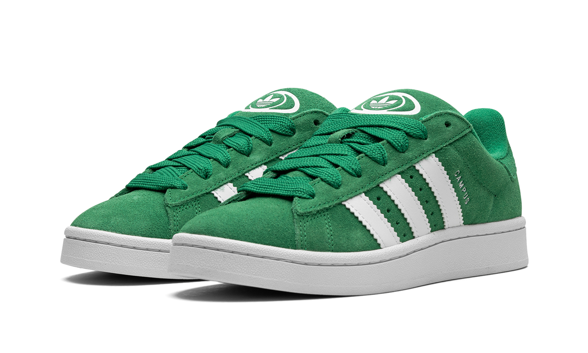 adidas campus 00s green cloud white women s+ID7029+diagnol left view
