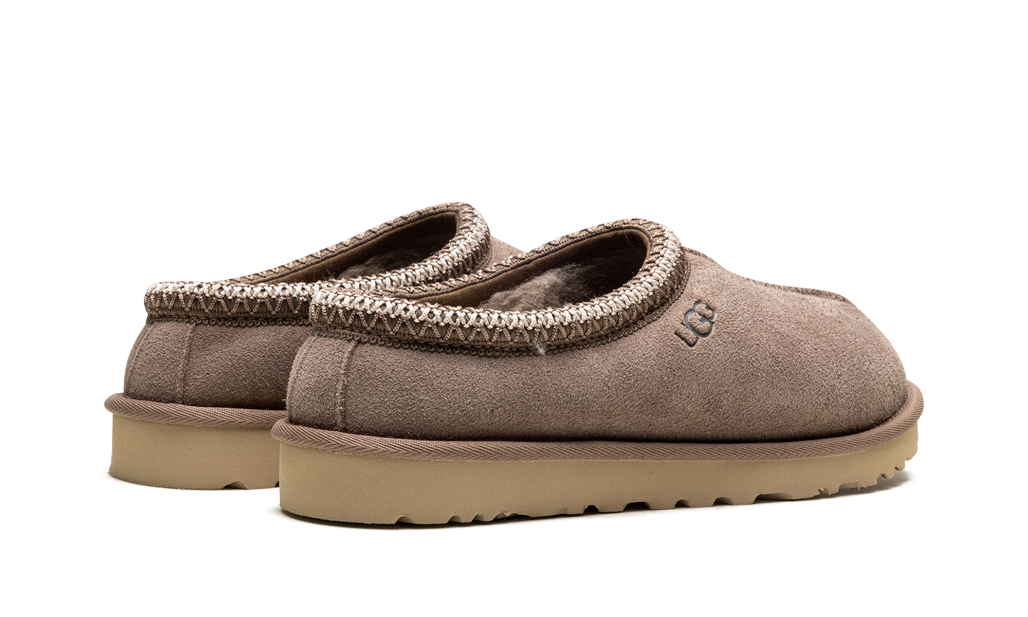 ugg tasman slipper caribou+5950-CRBO+diagnol right behind view