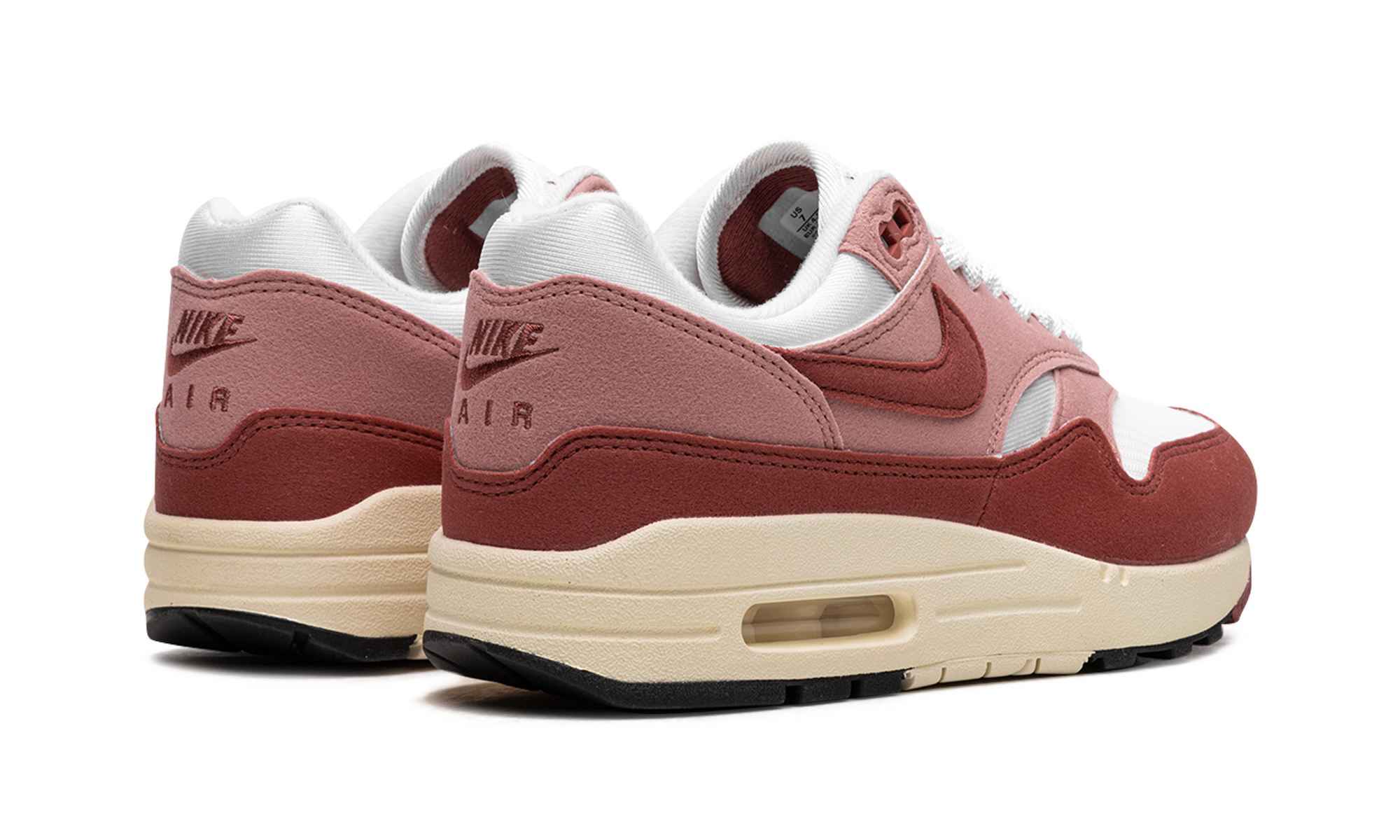 nike air max 1 red stardust women s+DZ2628-103+diagnol right behind view