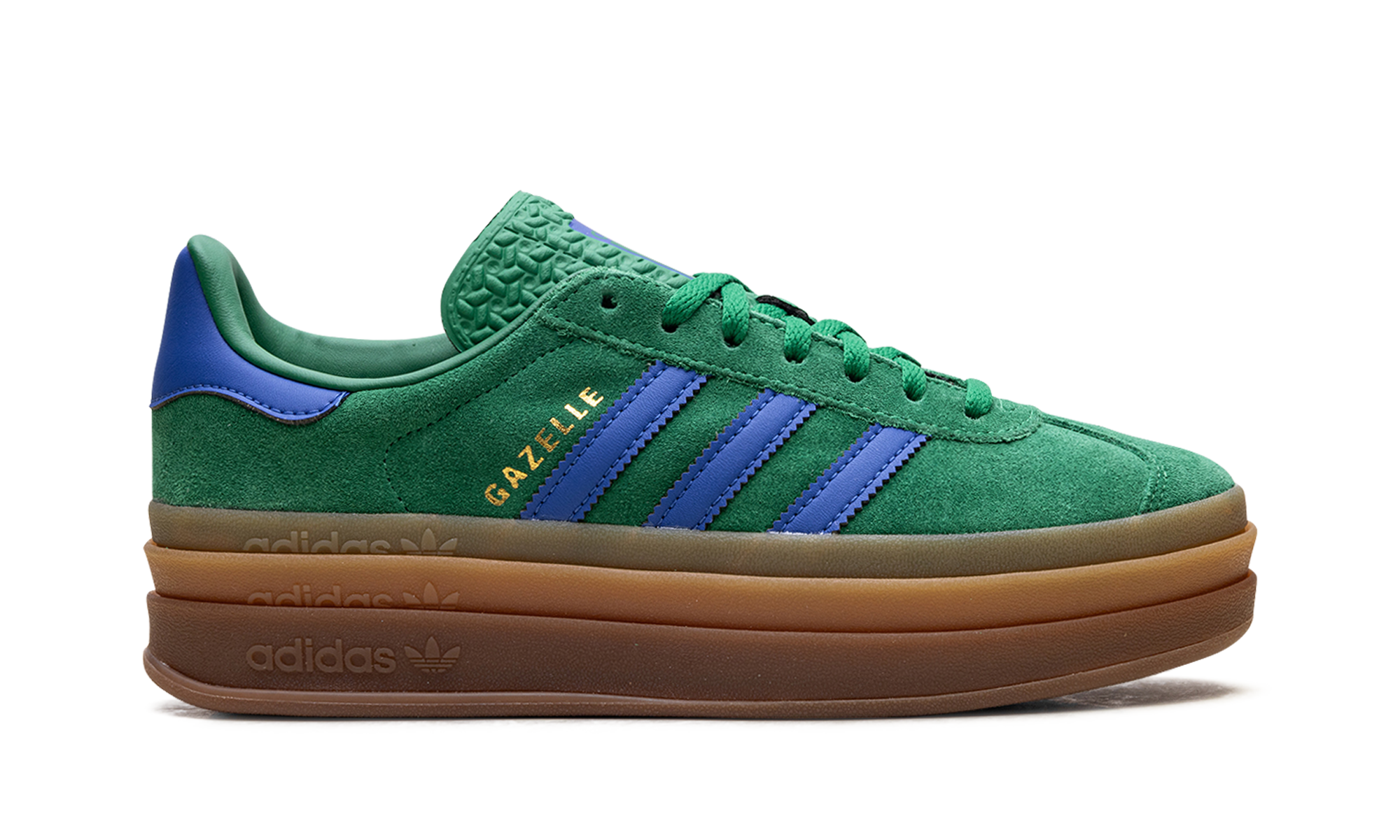 adidas gazelle bold green blue gum women s+IE1370+right view