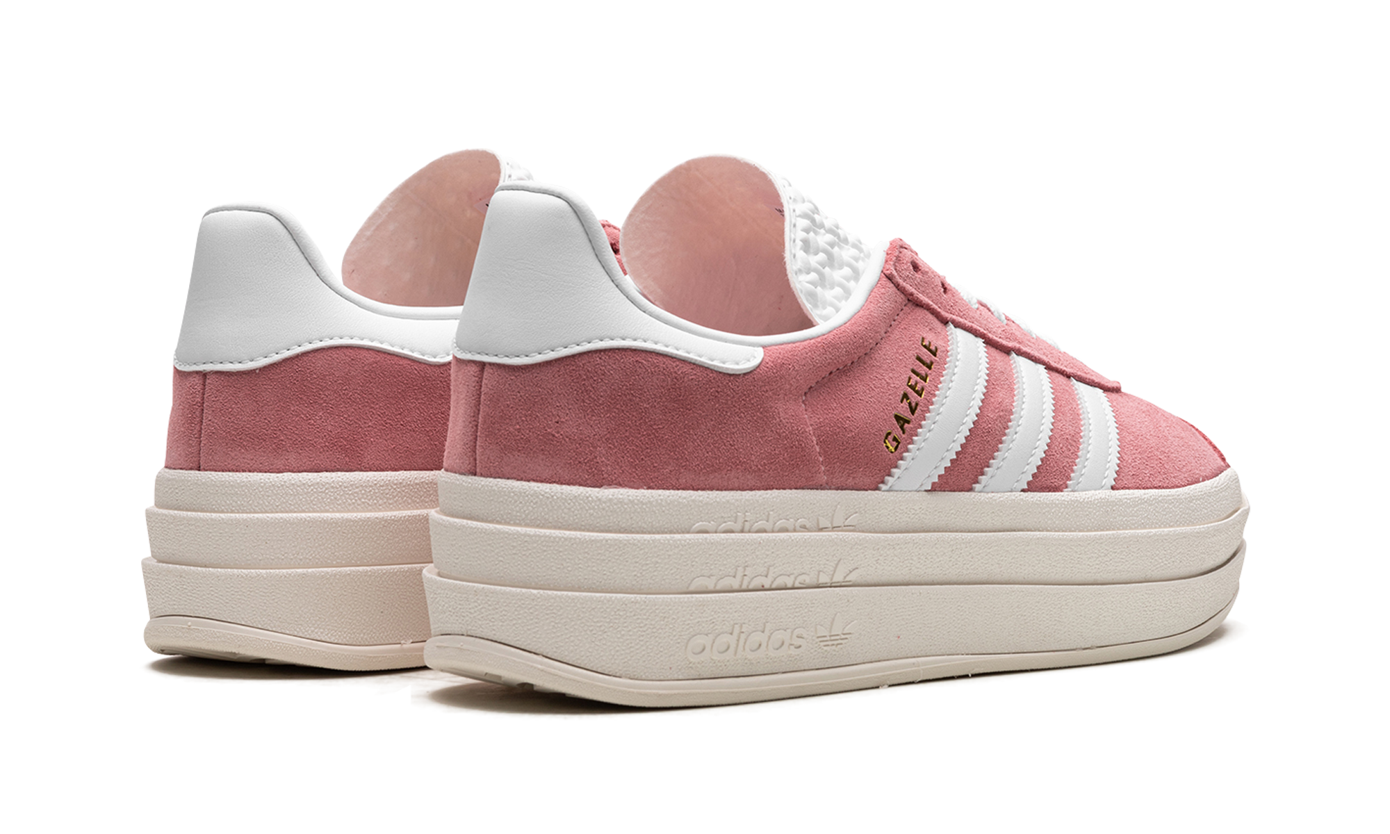 adidas gazelle bold super pop pink women s+IG9653+diagnol right behind view