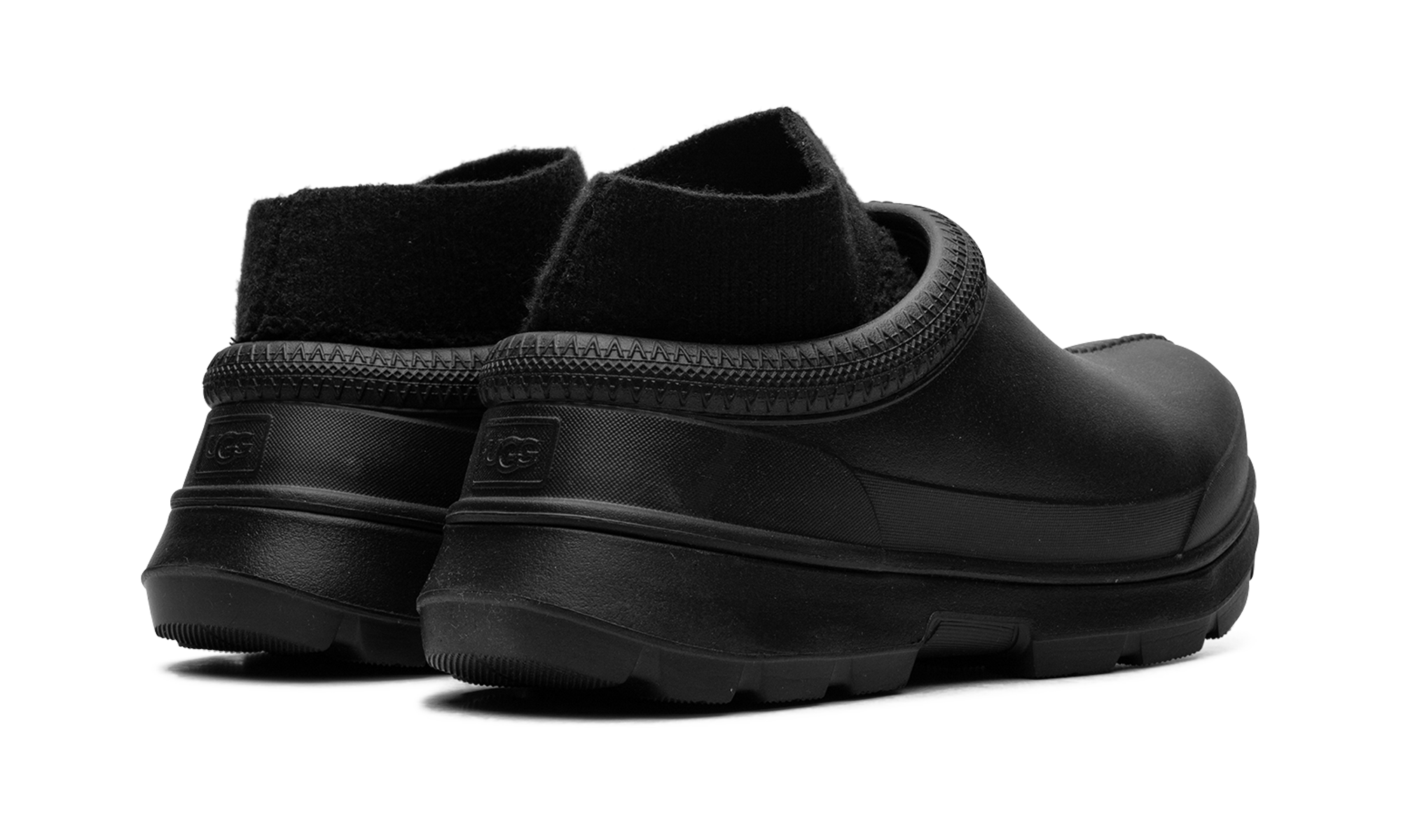 ugg tasman x slipper black women s+1125730-BLK+diagnol right behind view