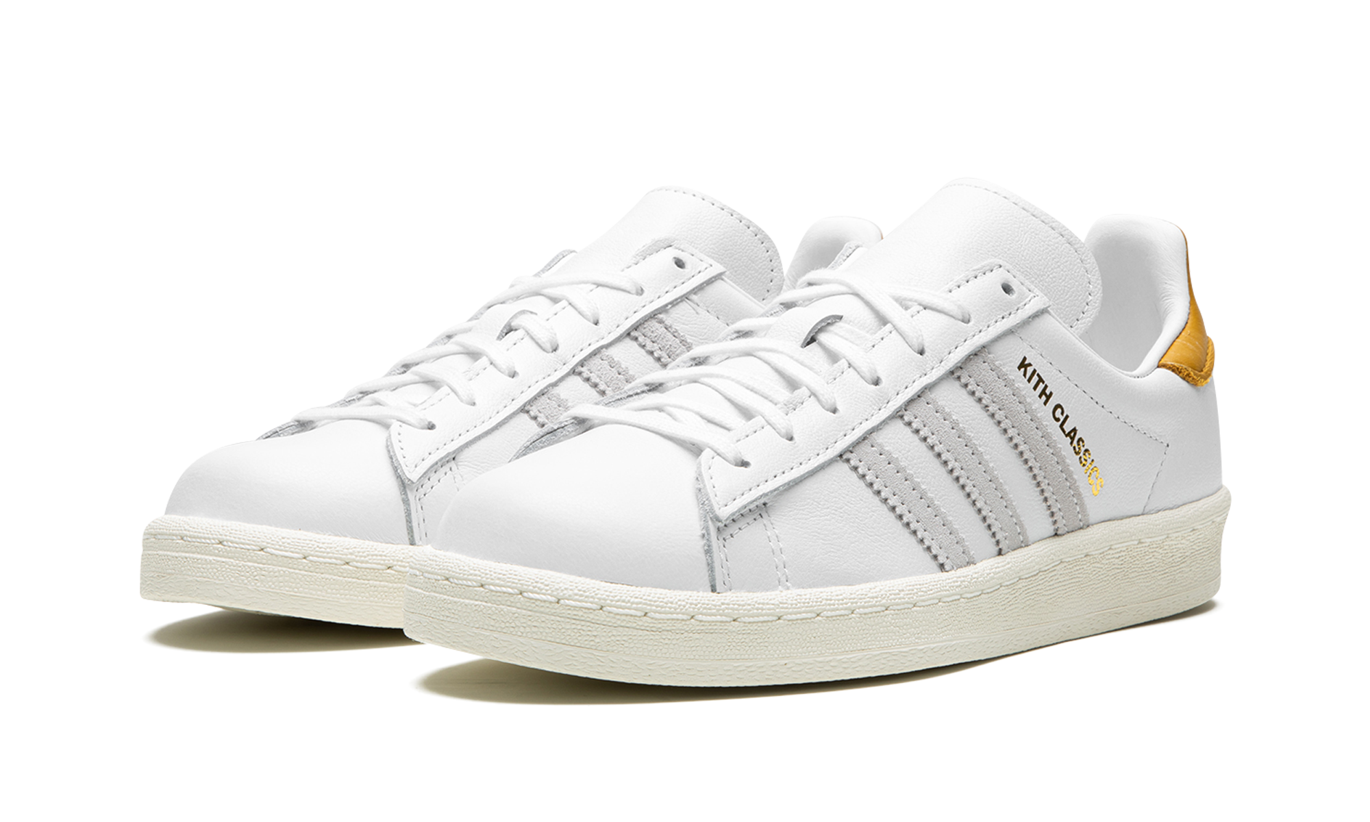 adidas campus 80s kith classics white mango+IE4805+diagnol left view