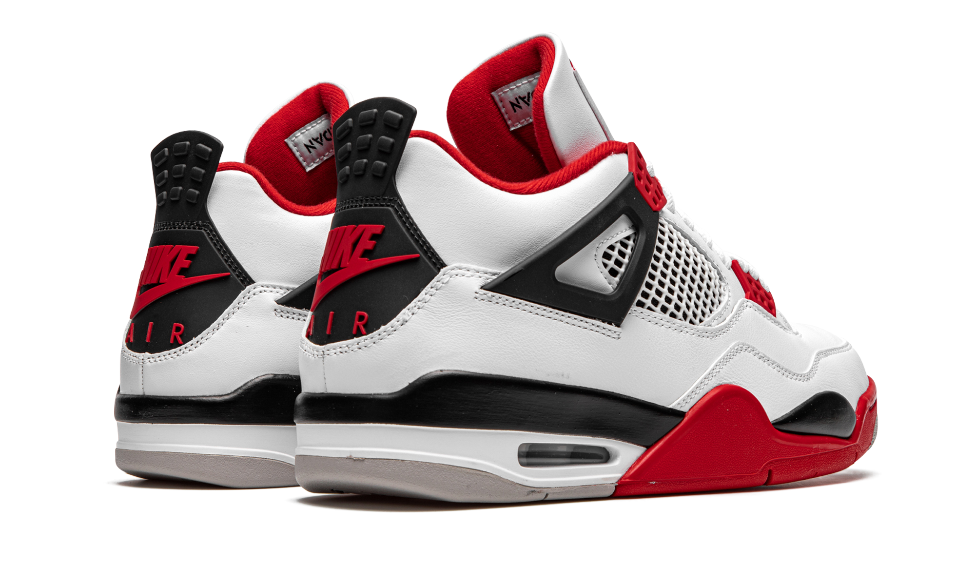 jordan 4 retro fire red 2020+DC7770-160+diagnol right behind view