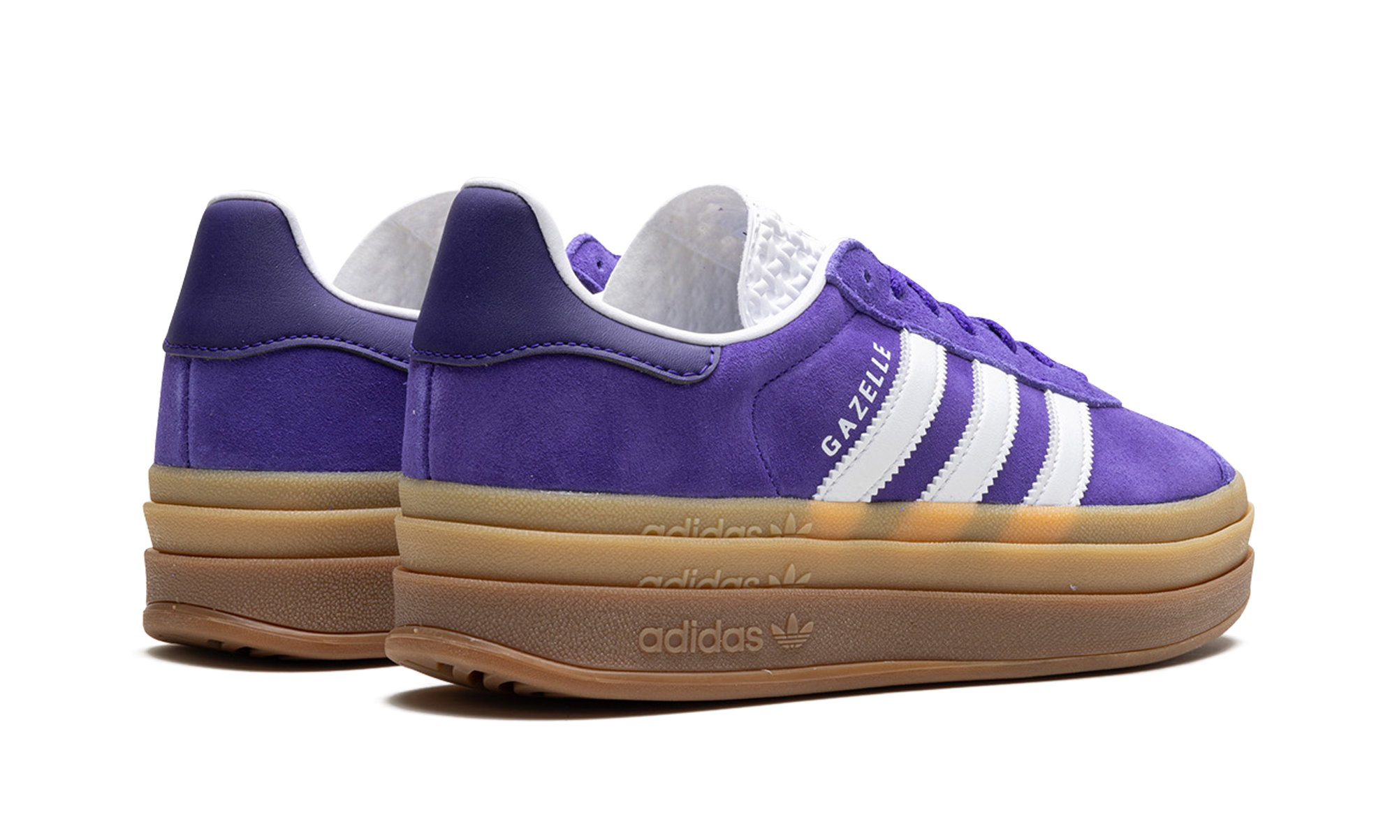 adidas gazelle bold energy ink gum women s+IE0419+diagnol right behind view