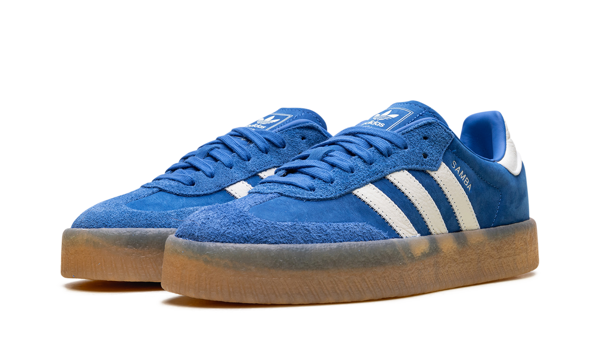 adidas sambae cloud white silver metallic gum women s+JI2743+diagnol left view