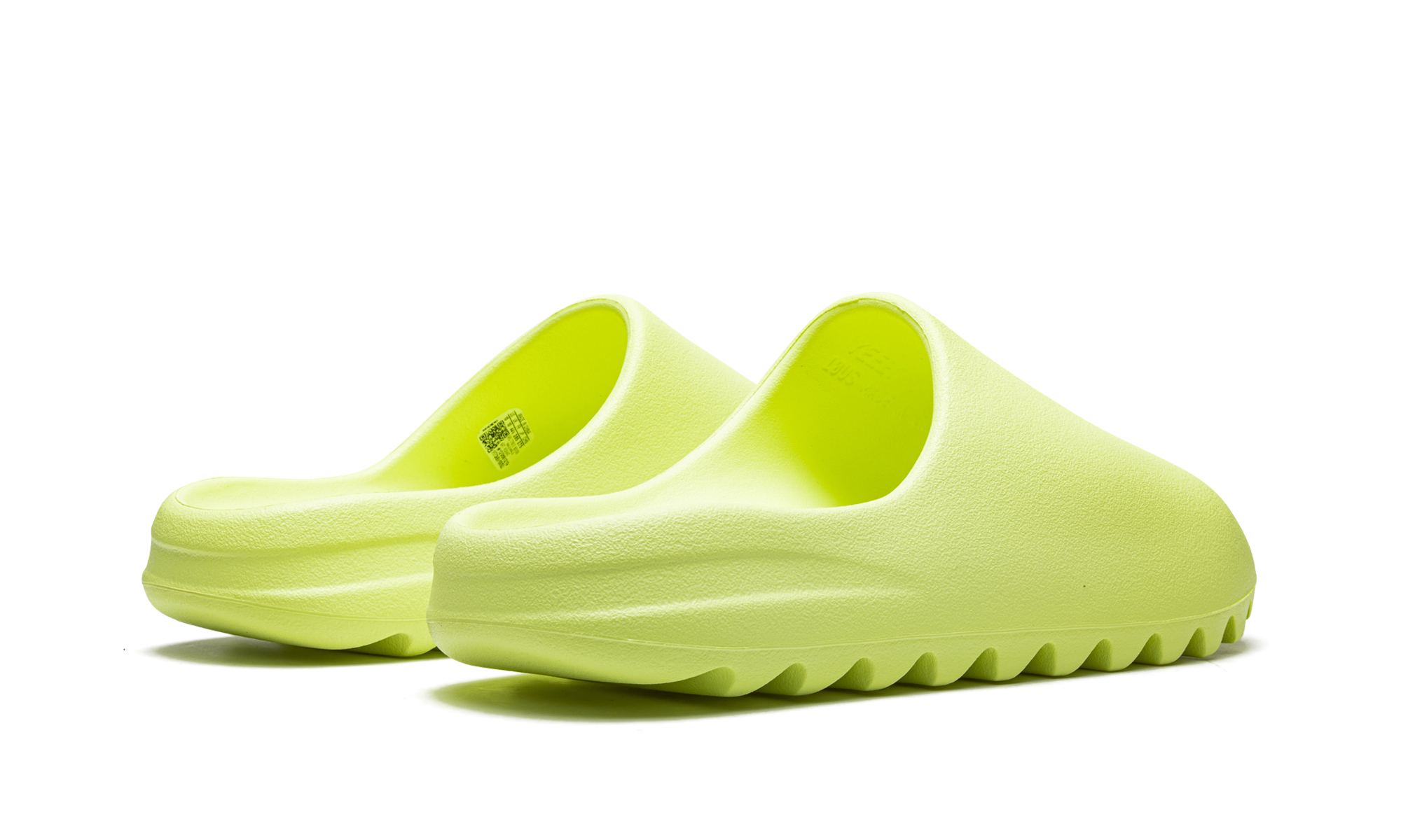 adidas yeezy slide glow green 2022 2023 restock+HQ6447+diagnol left view