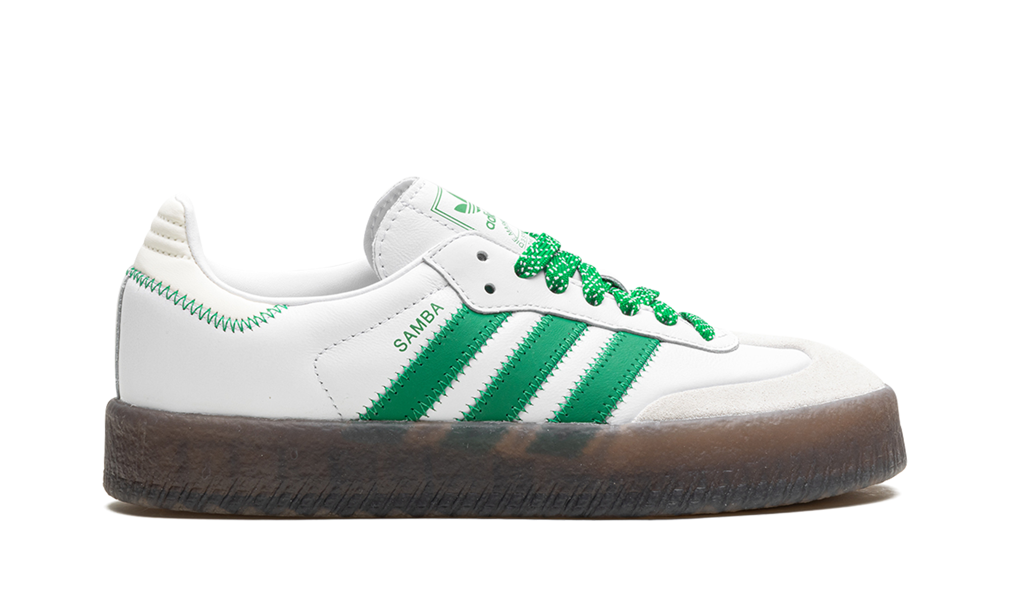 adidas sambae cloud white green women s+IE9105+right view