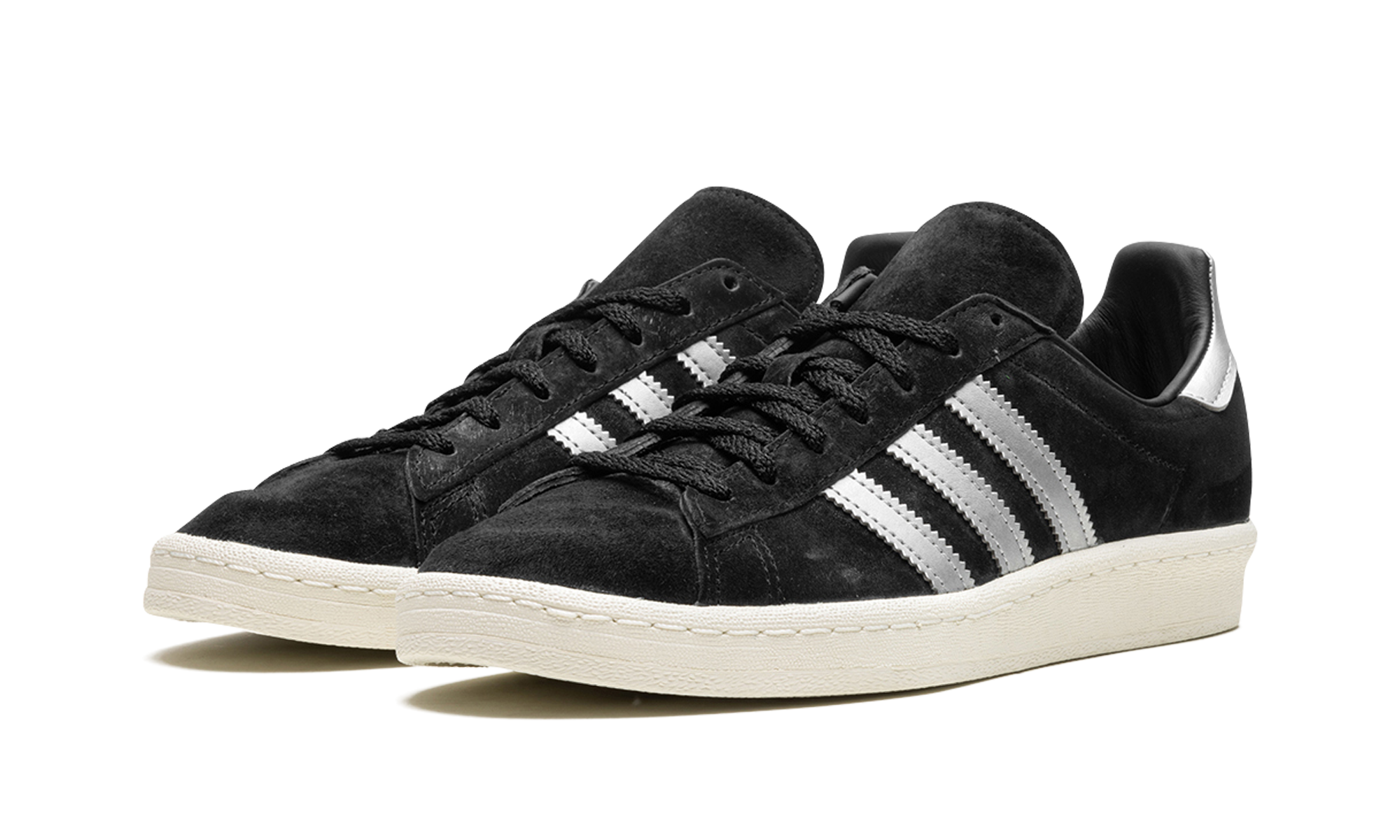 adidas campus 80s black off white+GX7330+diagnol left view