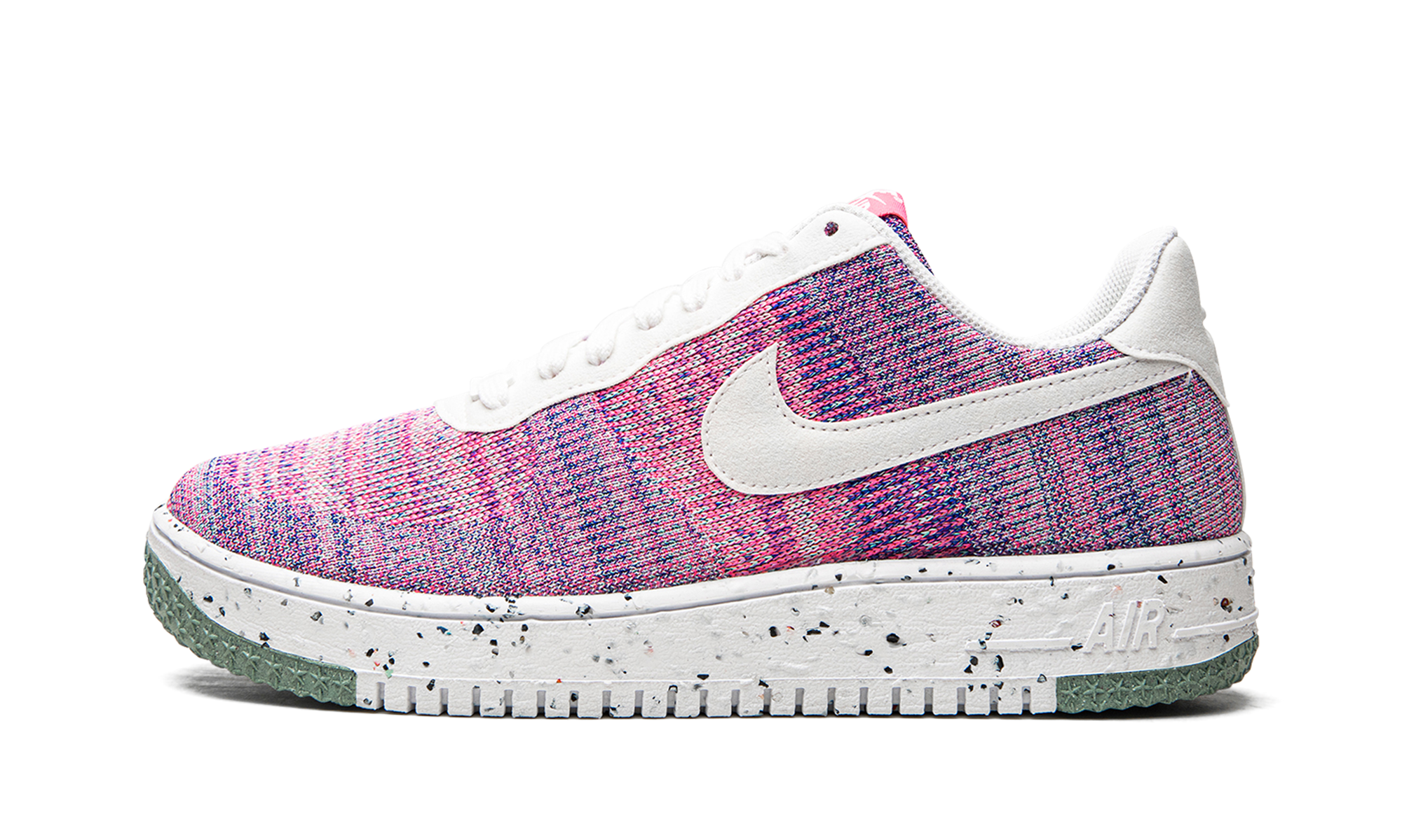 nike air force 1 low crater flyknit fuchsia glow women s+DC7273-500+diagnol right view 1