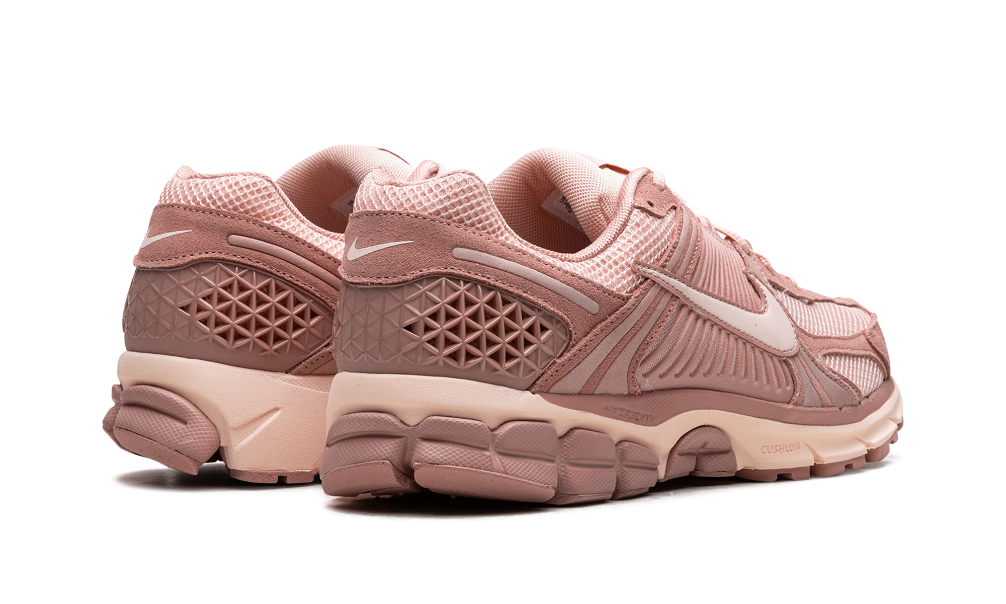 nike zoom vomero 5 red stardust+HF1553-600+diagnol right behind view