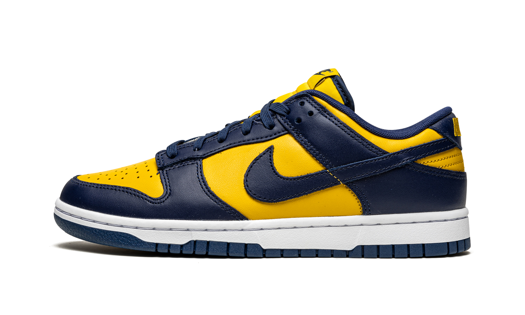 nike dunk low michigan 2021+DD1391-700+diagnol right view 1