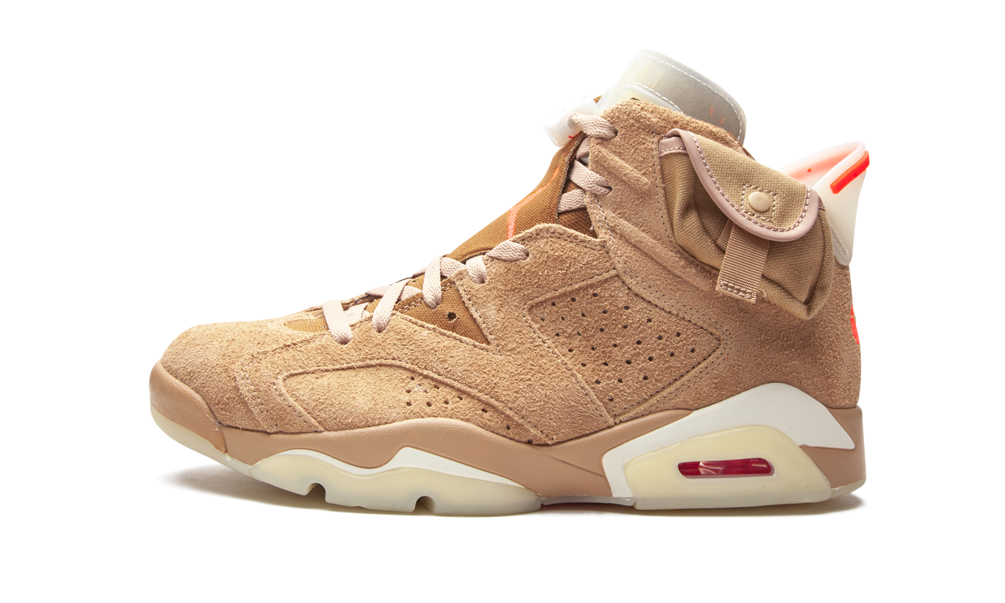 jordan 6 retro travis scott british khaki+DH0690-200+diagnol right view 2