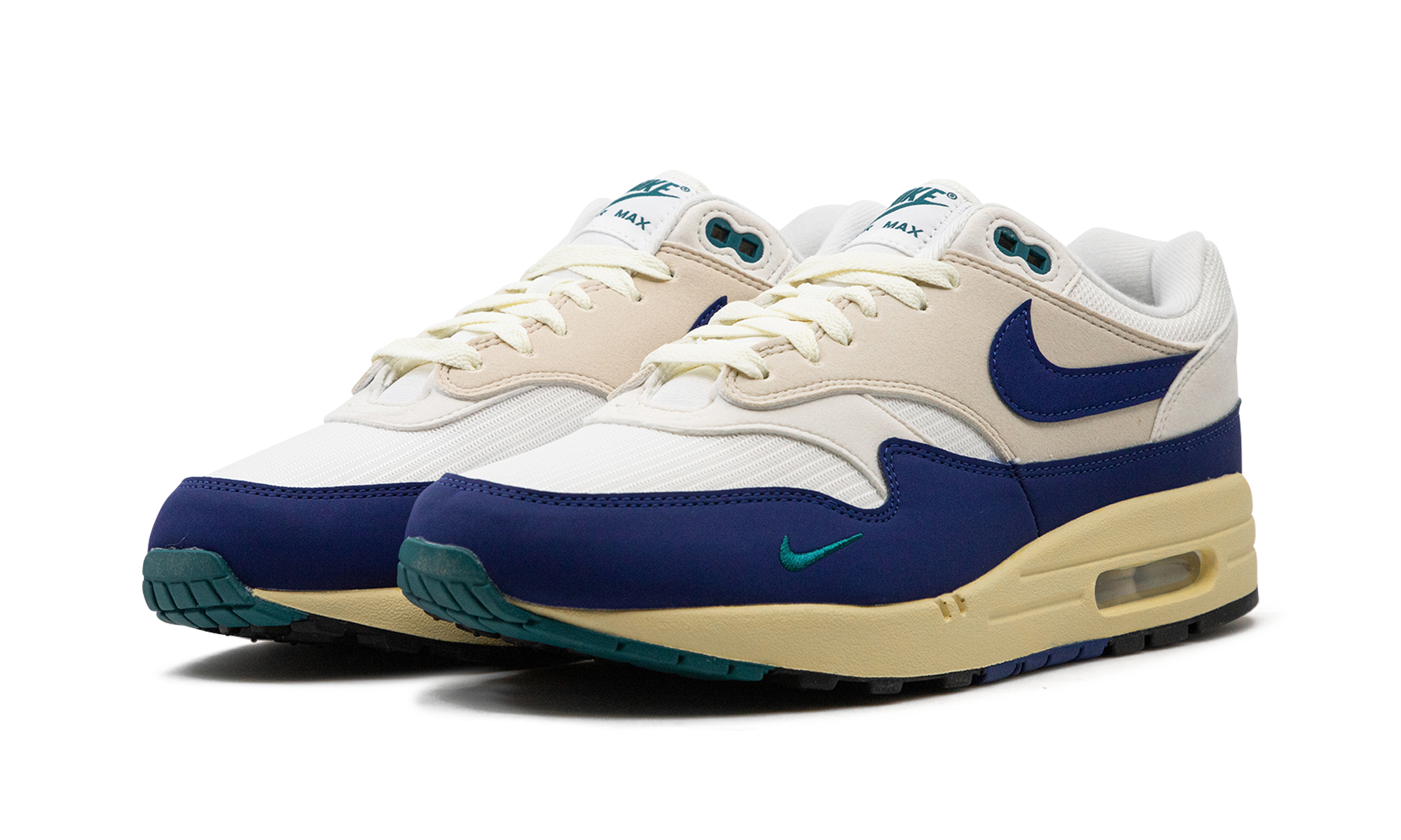 nike air max 1 athletic department deep royal blue+FQ8048-133+diagnol left view