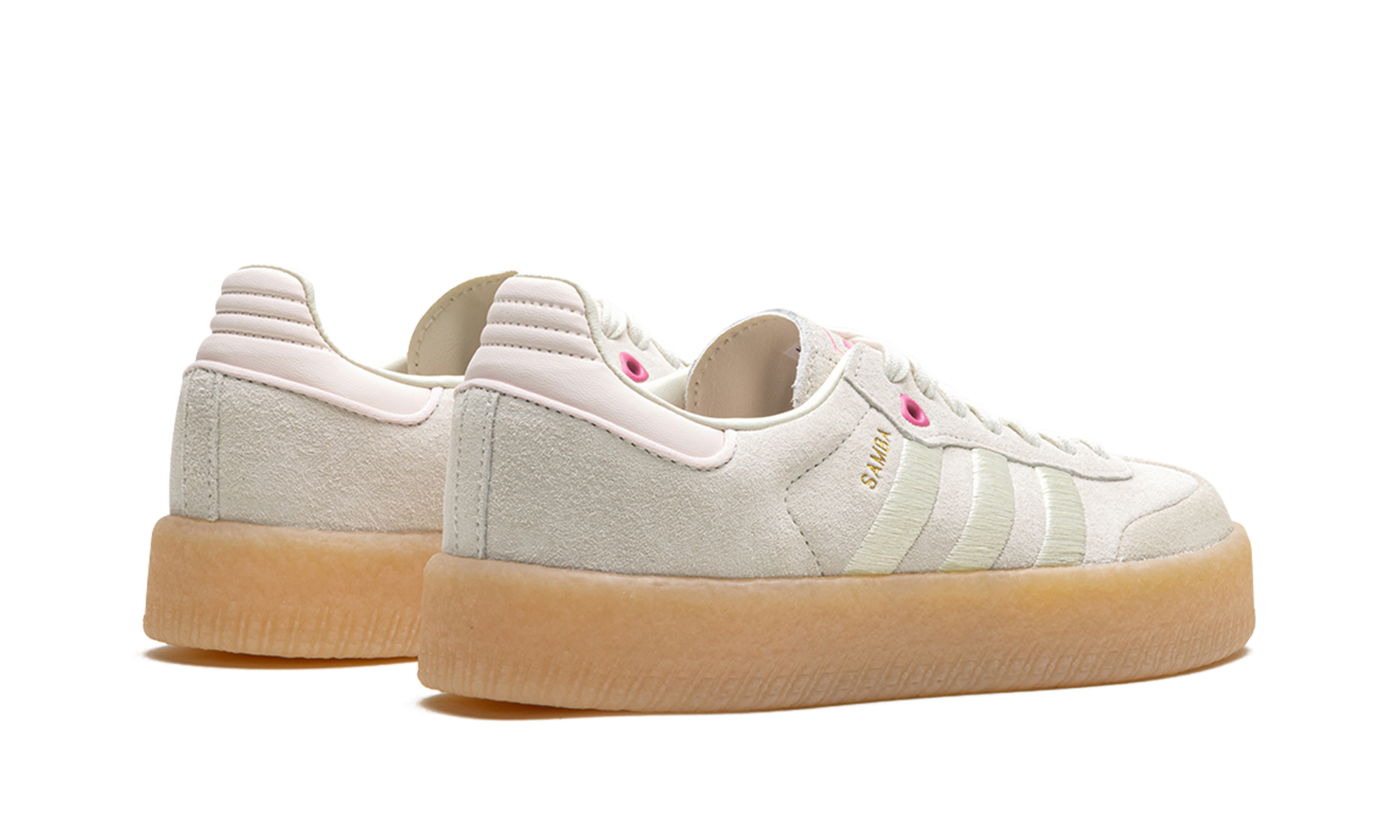 adidas sambae ivory pink fusion women s+ID1104+diagnol right behind view