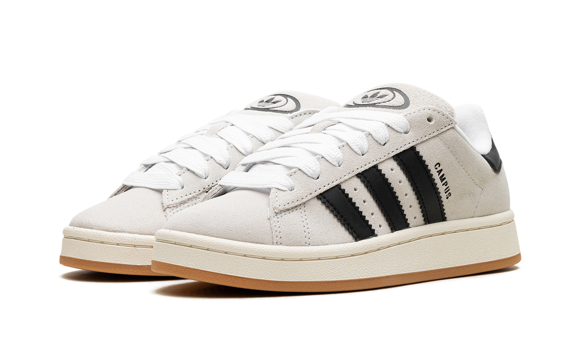 adidas campus 00s crystal white core black+GY0042+diagnol left view