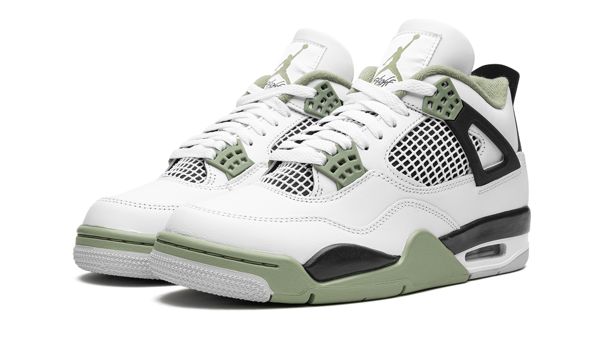 jordan 4 retro seafoam women s+AQ9129-103+diagnol left view