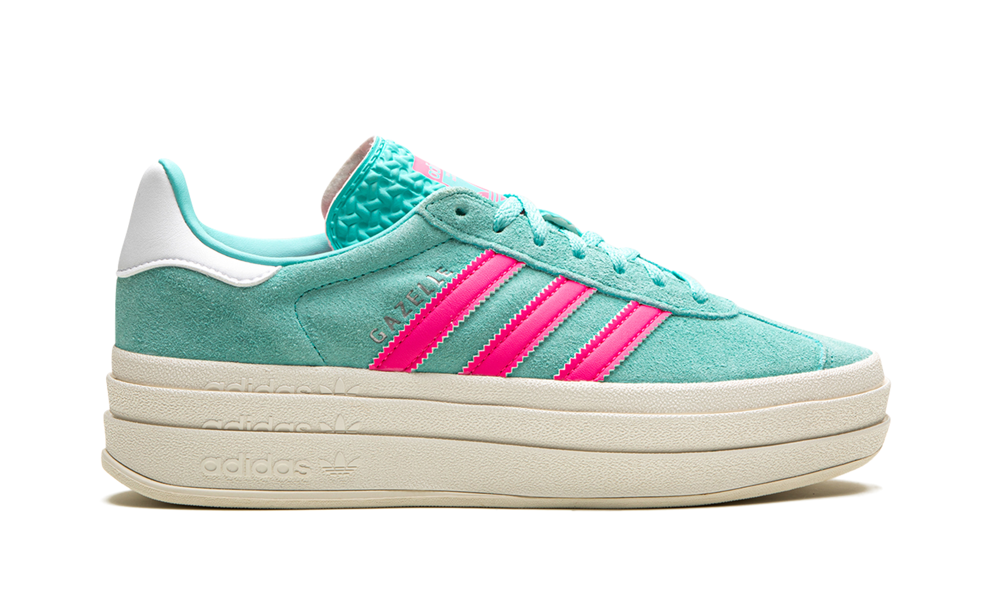 adidas gazelle bold flash aqua lucid pink women s+ID7026+right view