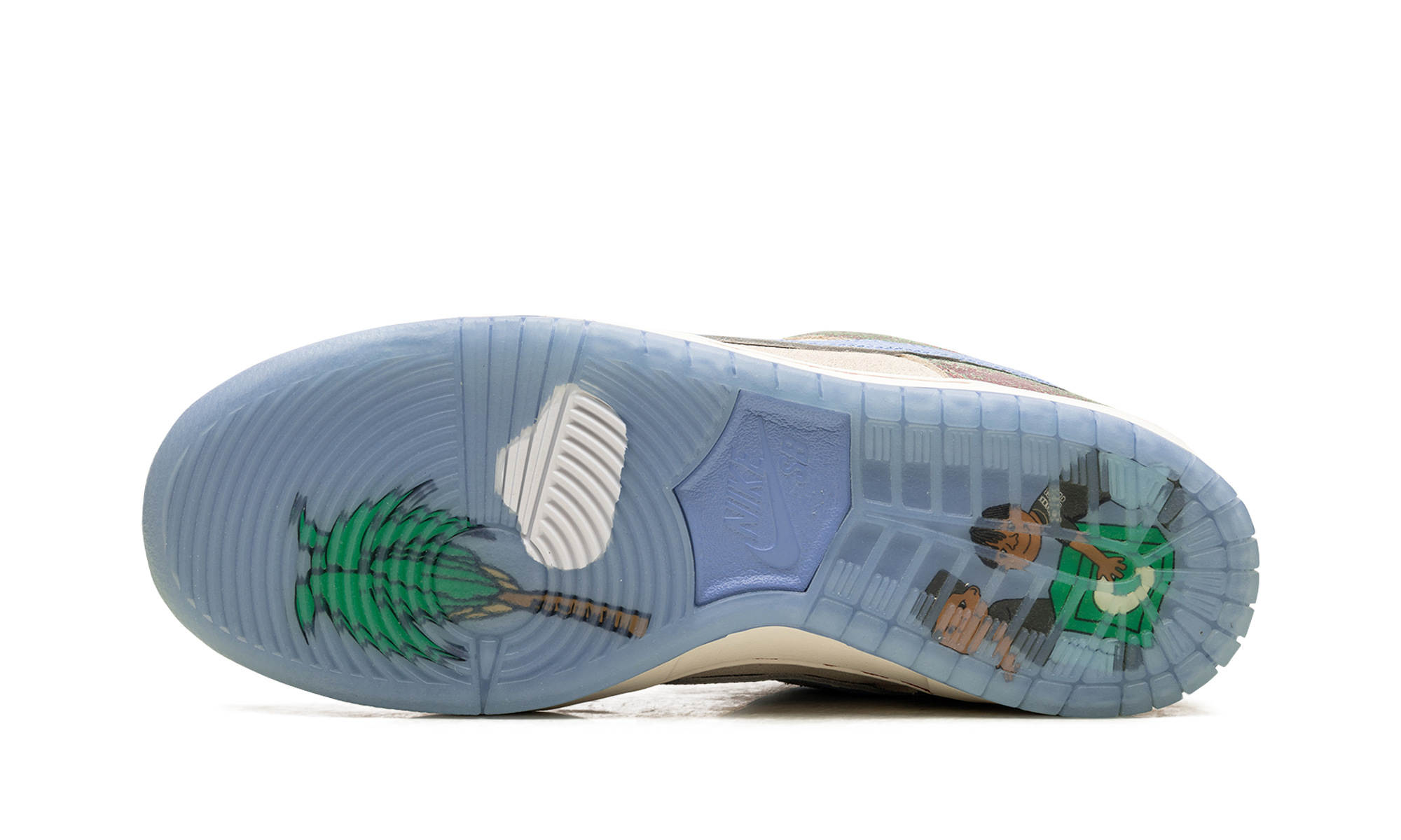 nike sb dunk low crenshaw skate club+FN4193-100+bottom view