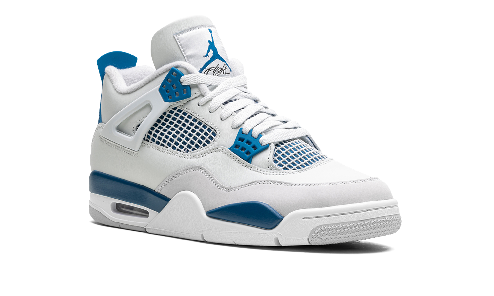 jordan 4 retro military blue 2024+FV5029-141+diagnol right view