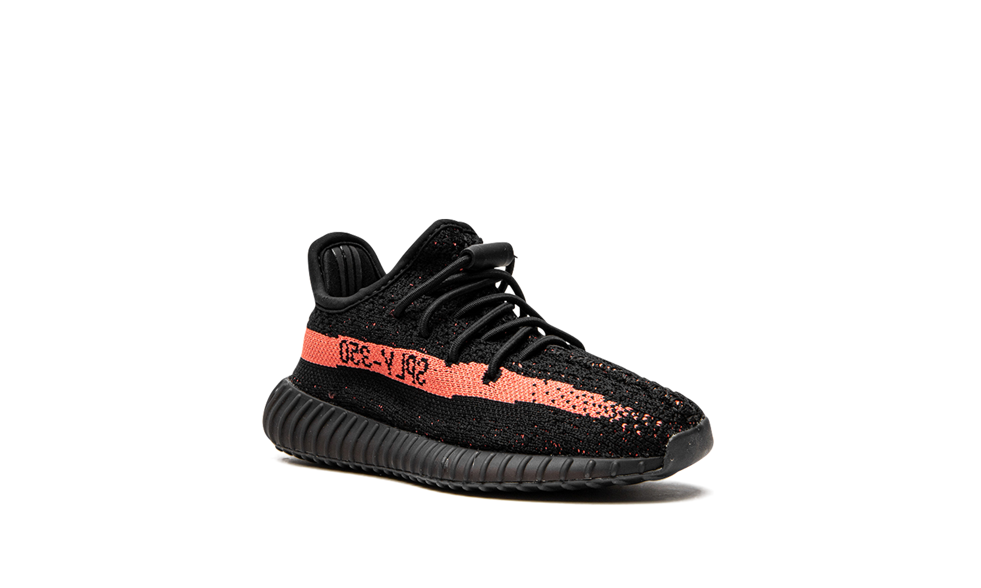 adidas yeezy boost 350 v2 core black red infants+HP6587+diagnol right view
