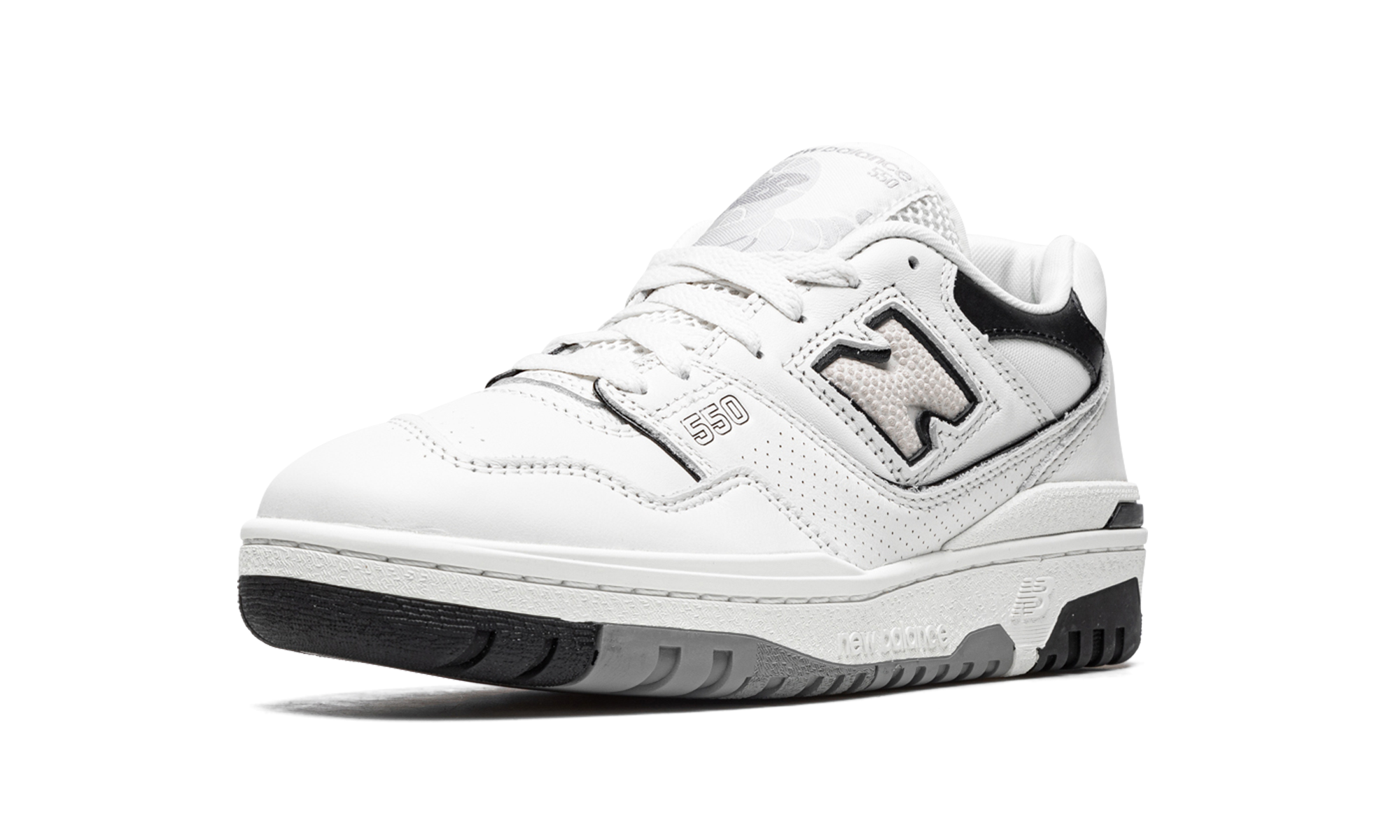 new balance 550 cream black+BB550LWT+left diagnol single view